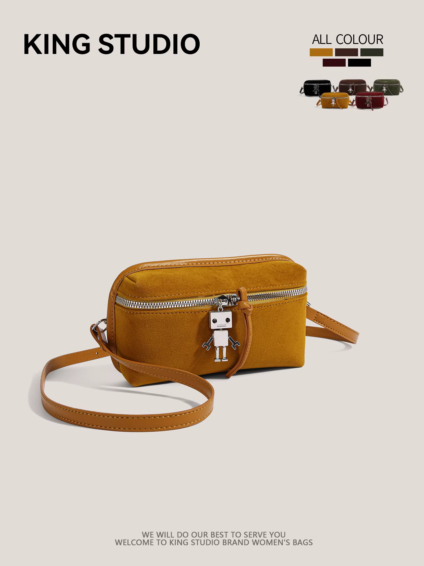 Túi mini retro cao cấp dành cho nữ, mẫu mới thu đông 2025, túi đeo chéo thời thượng, đa năng và phong cách, có ngăn đựng son môi.