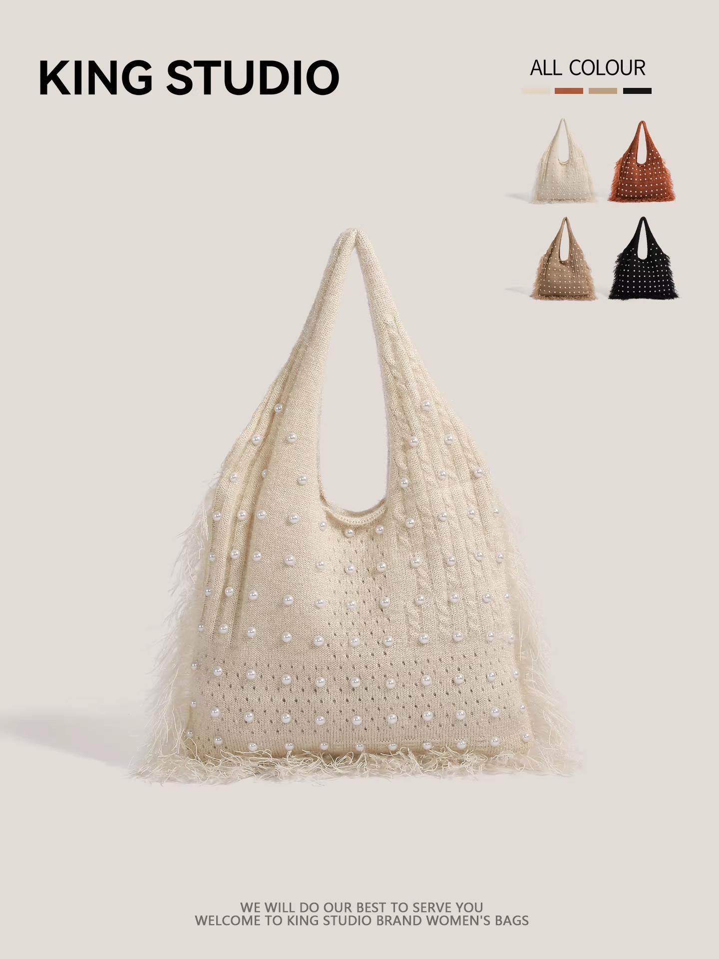 Túi đan len cỡ lớn phong cách thoải mái dành cho nữ, mẫu mới 2025, thời thượng, đa năng, dùng làm túi xách tay, túi đeo vai, túi tote