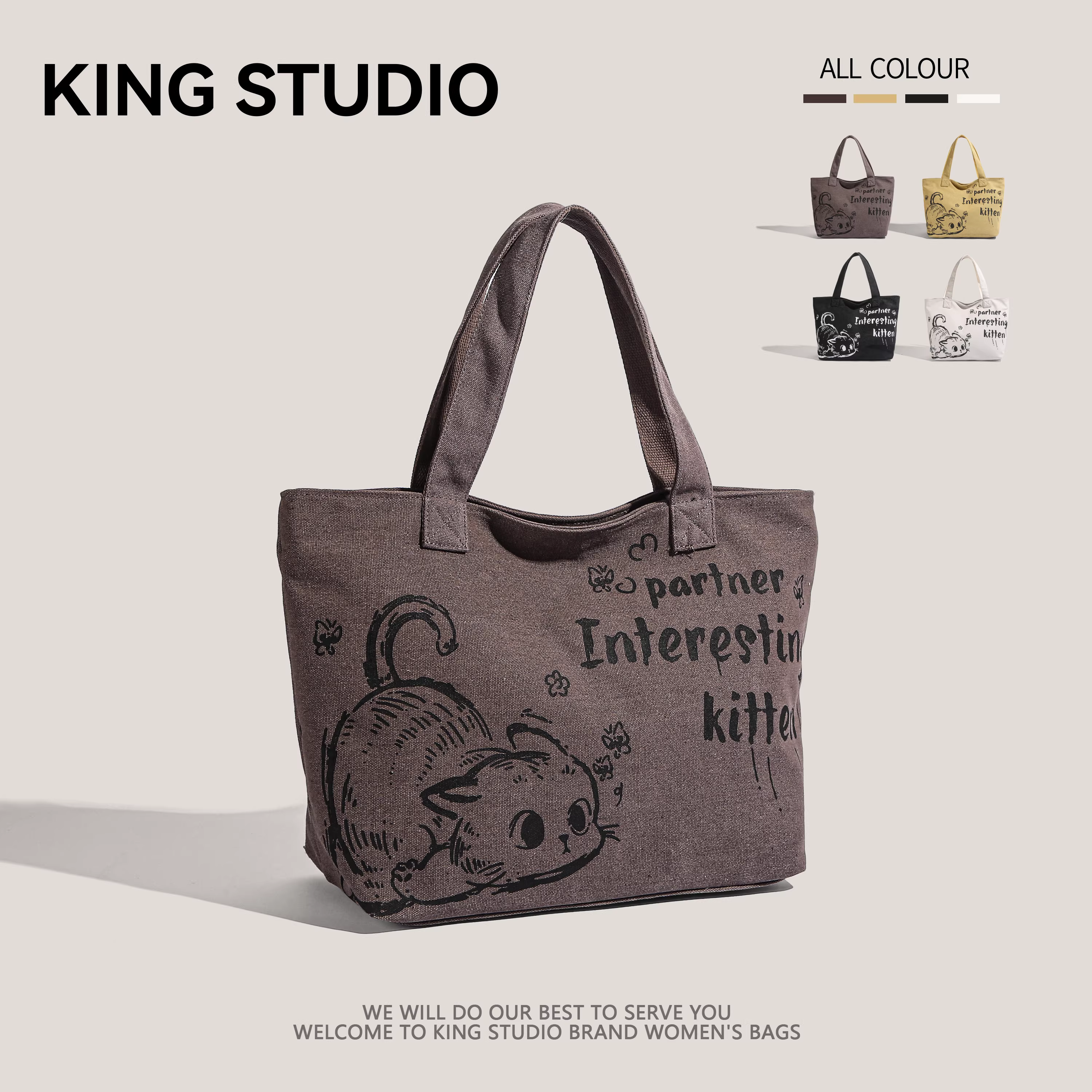 Túi tote vải bố cỡ lớn thời trang dành cho nữ, mẫu mới hè 2025, túi đeo vai đi làm, đi chơi, túi mua sắm tiện lợi