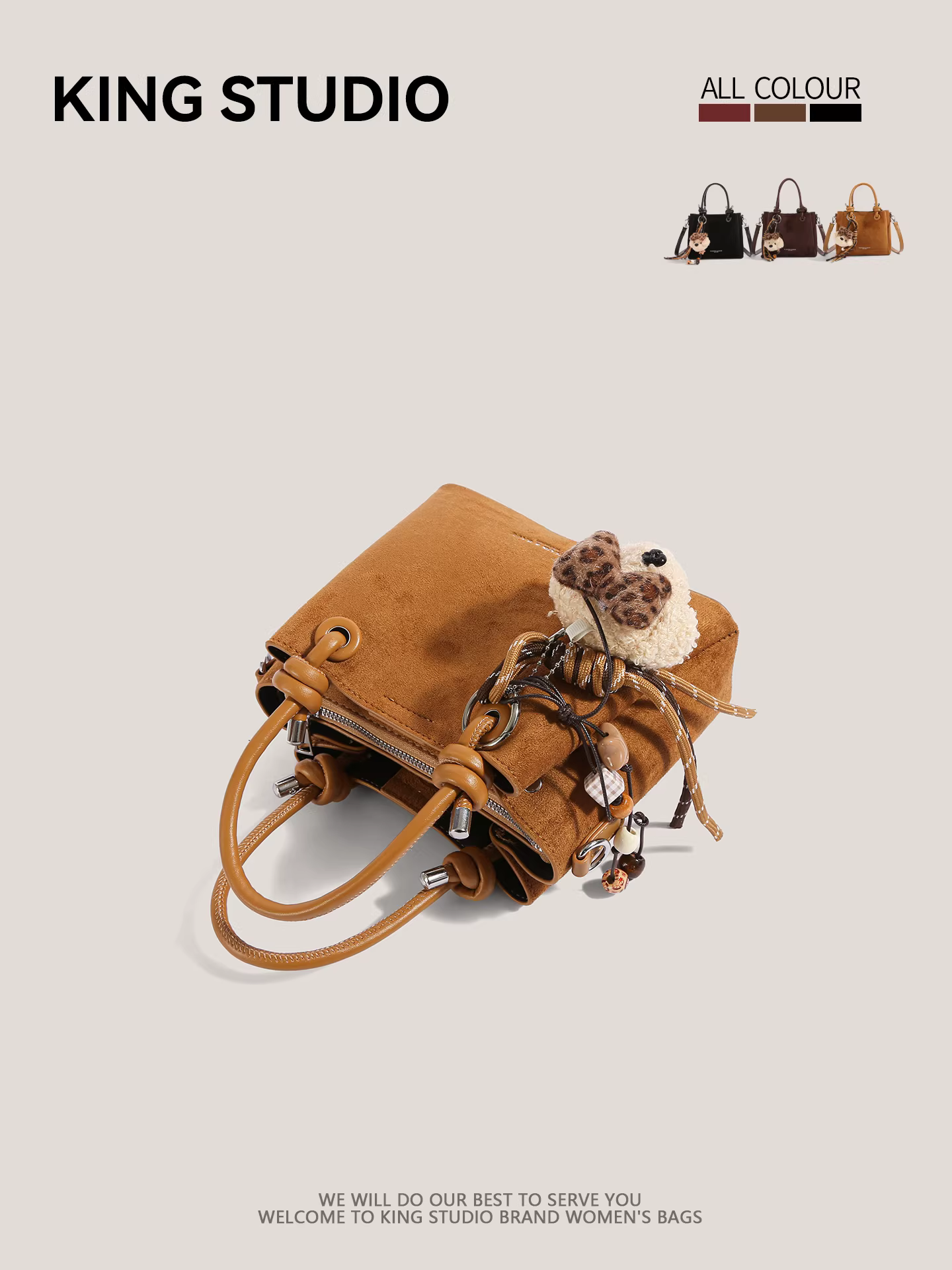 Túi xách nữ cao cấp phong cách retro 2026, chất liệu mờ, kiểu đeo vai, thời trang cá tính, túi đeo chéo