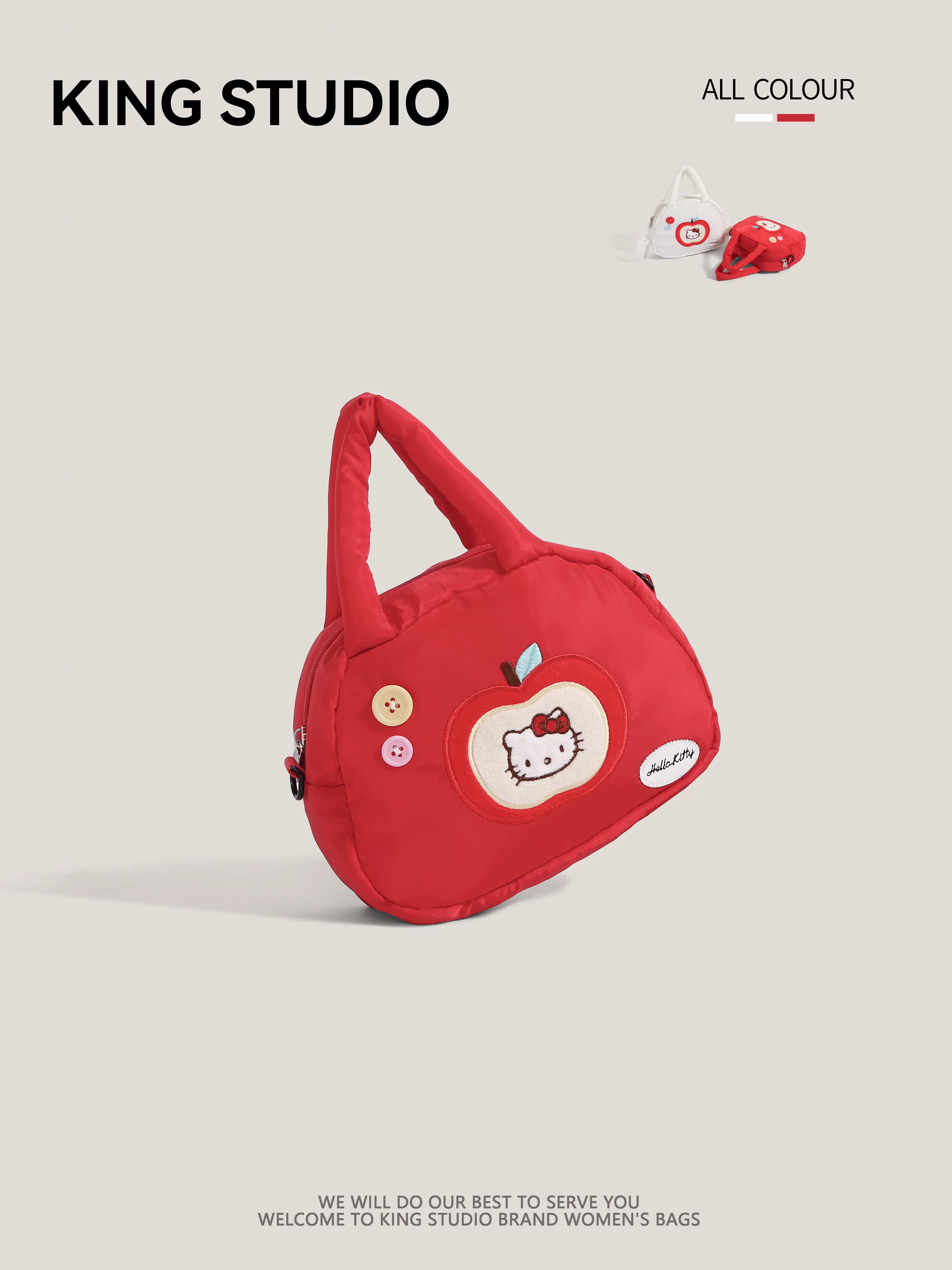 Túi xách Hello Kitty dễ thương dành cho nữ, mẫu mới 2025, túi đeo chéo hoạt hình Hello Kitty, túi đựng đồ