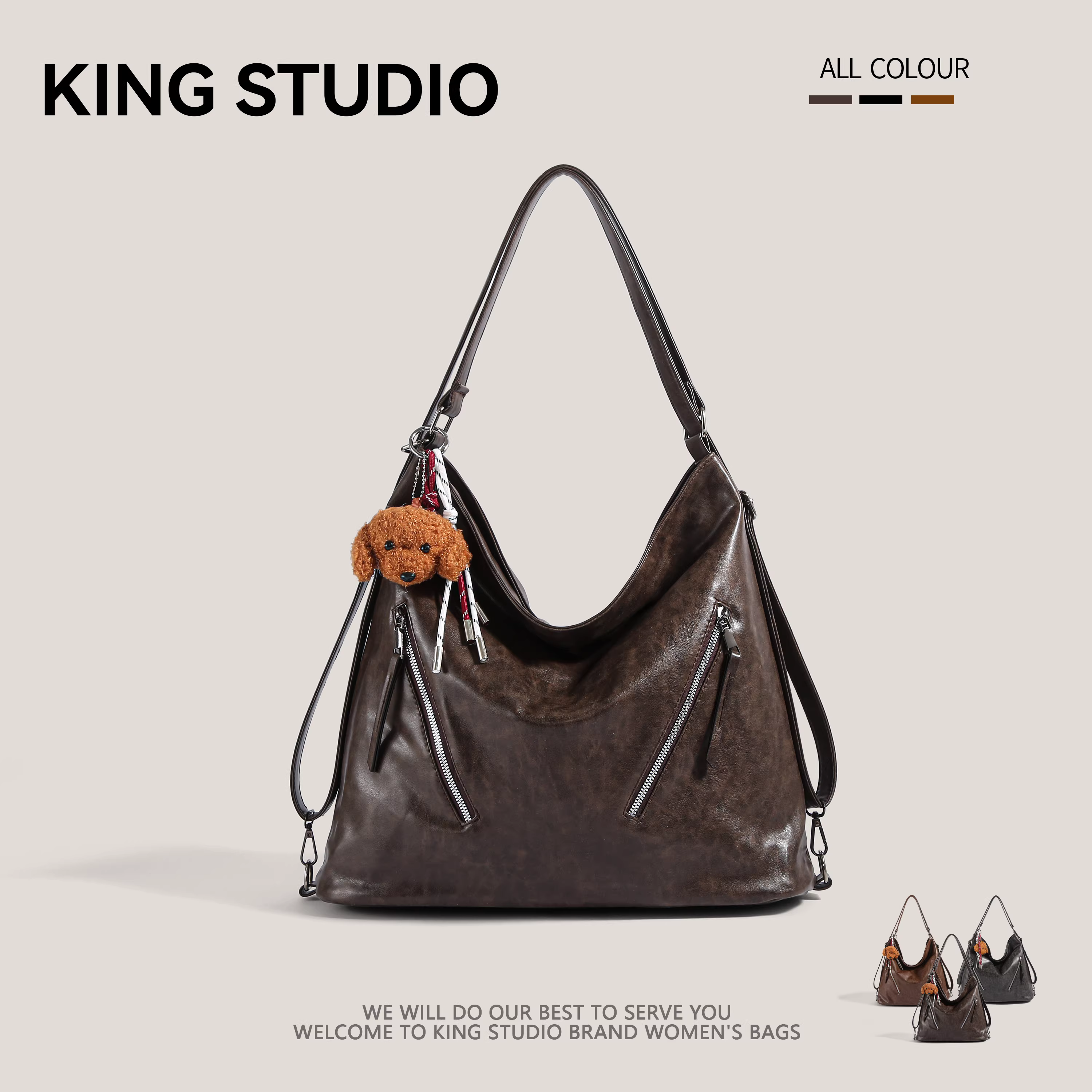 Ba lô retro nữ thời trang thu đông 2025, túi tote Hàn Quốc cá tính, balo đi làm dung tích lớn