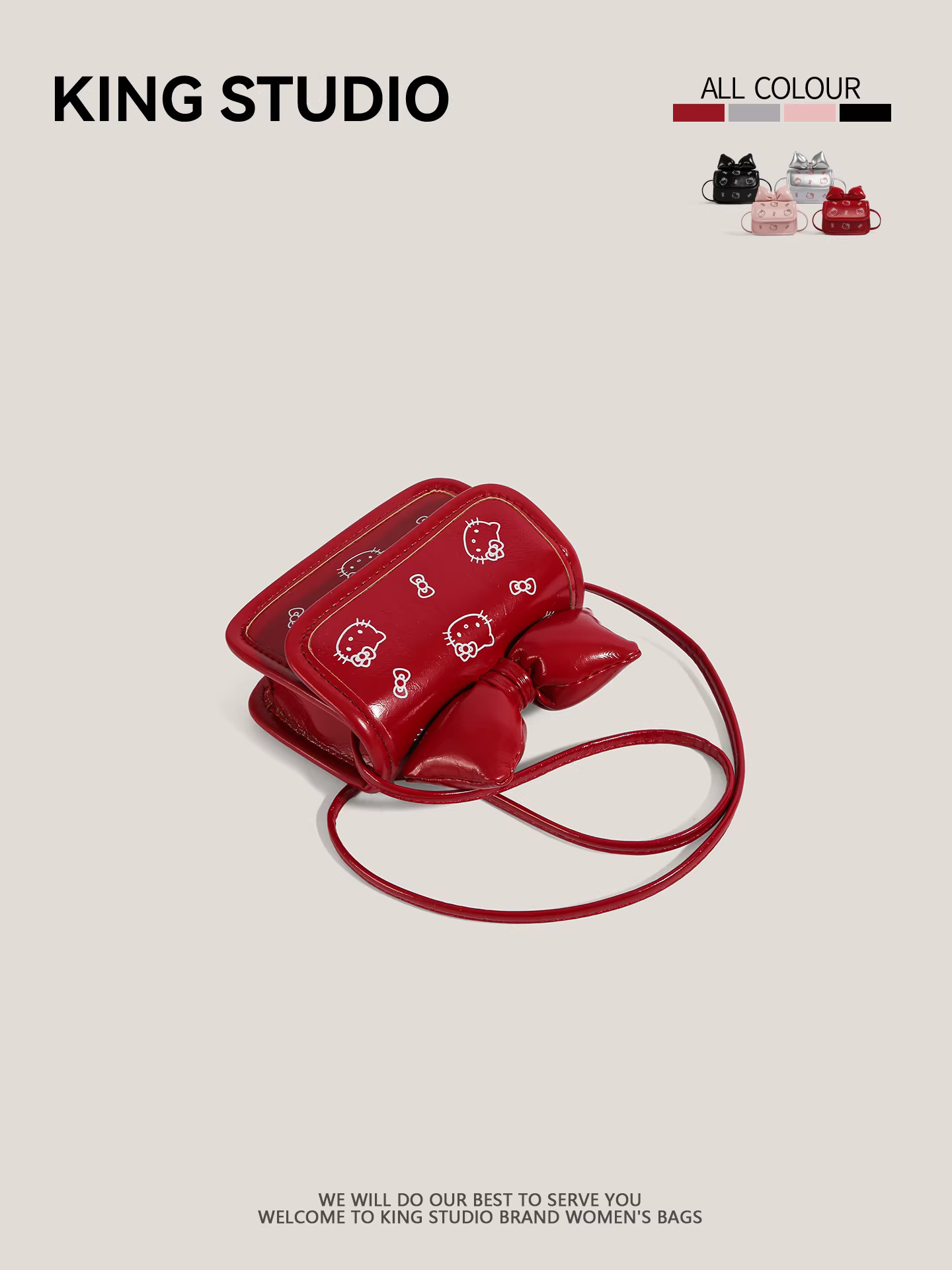 Túi vuông nhỏ xinh Hello Kitty dành cho nữ, mẫu mới 2025, túi đeo chéo đa năng mini Hello Kitty