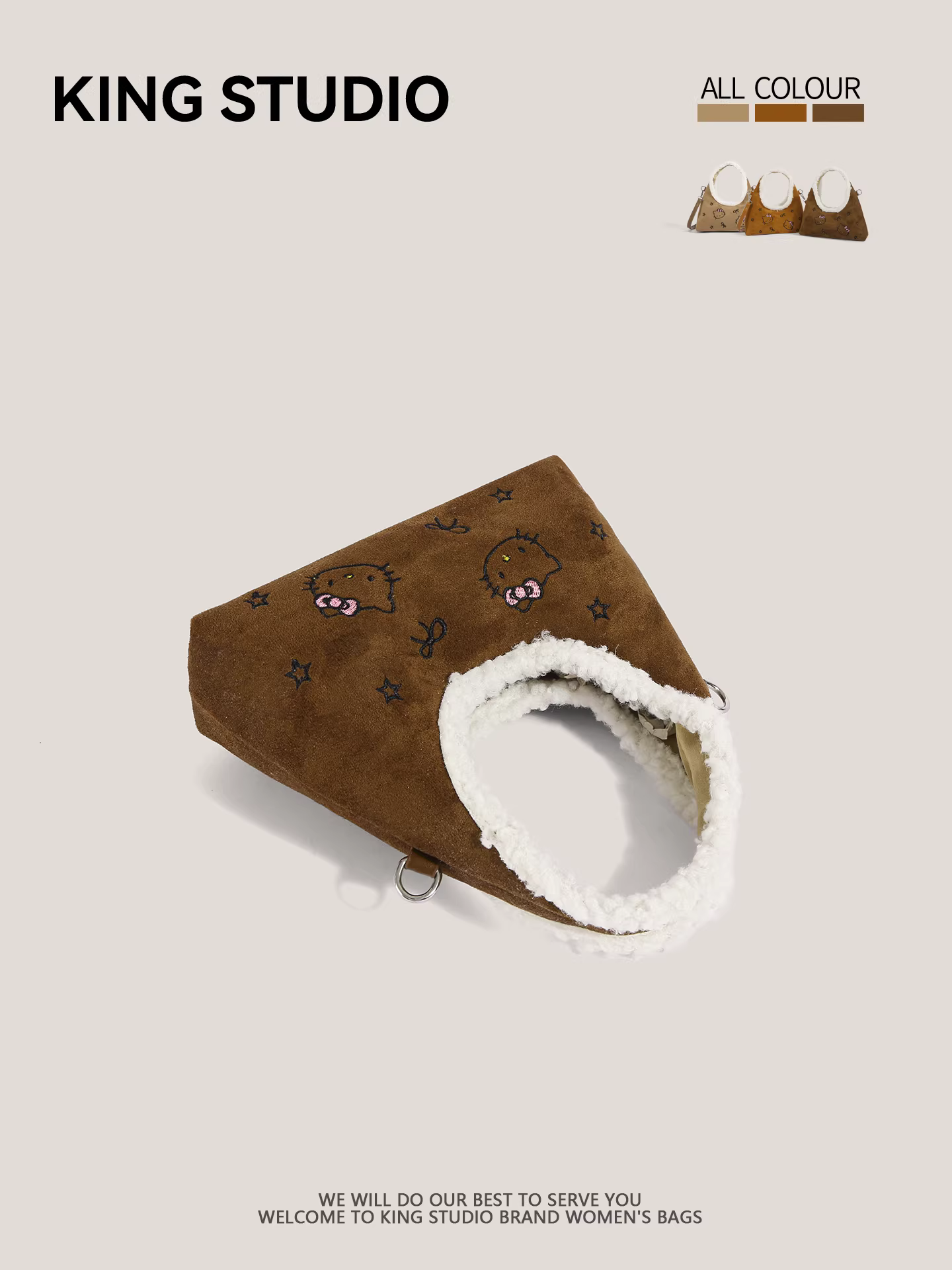 Túi xách Hello Kitty dễ thương dành cho nữ, mẫu mới 2026, phong cách hoạt hình Hello Kitty độc đáo, retro, đeo vai, đeo chéo