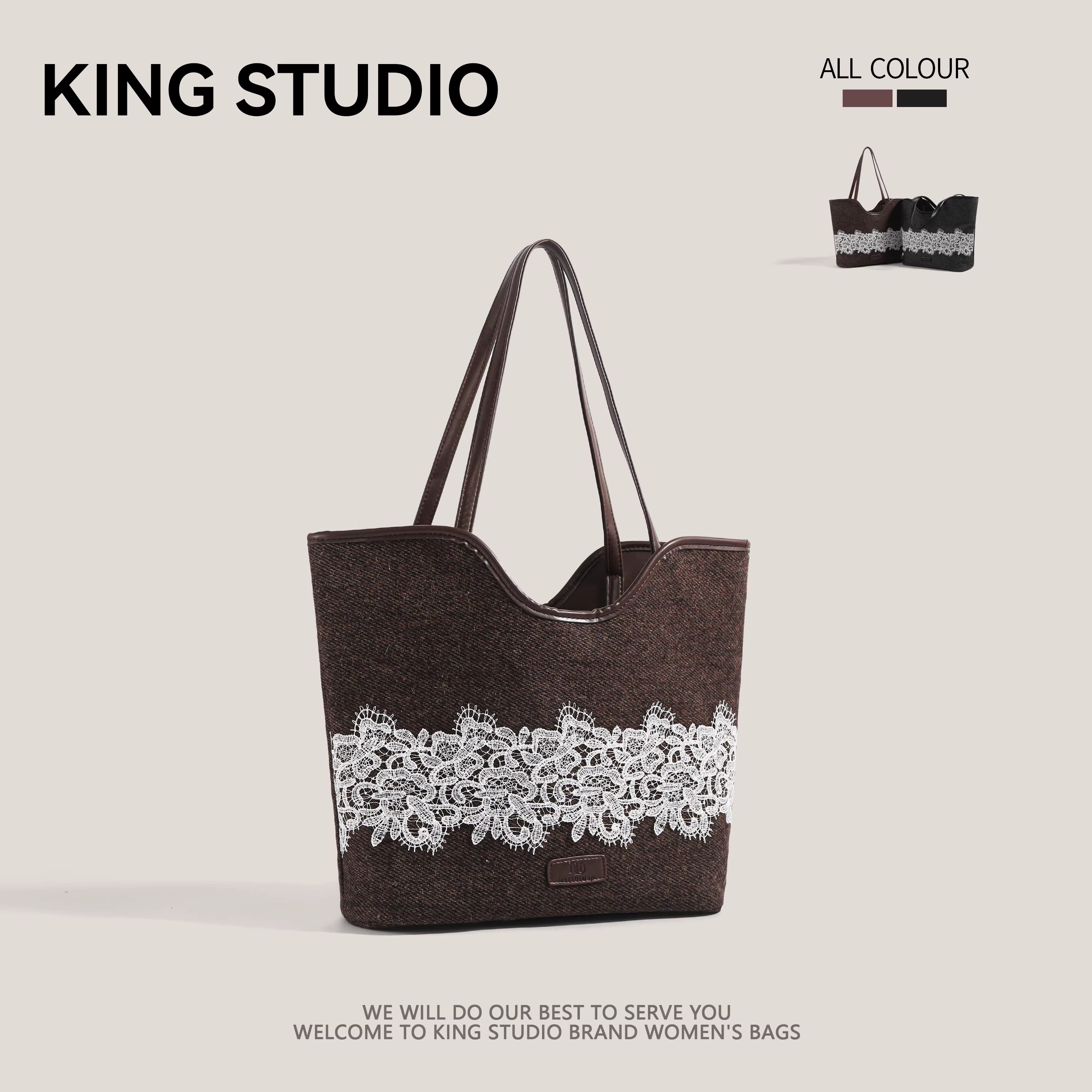 Túi vải bố thiết kế độc đáo dành cho nữ 2025, thời trang retro mới, dung tích lớn, túi đeo vai đa năng, túi tote đi làm