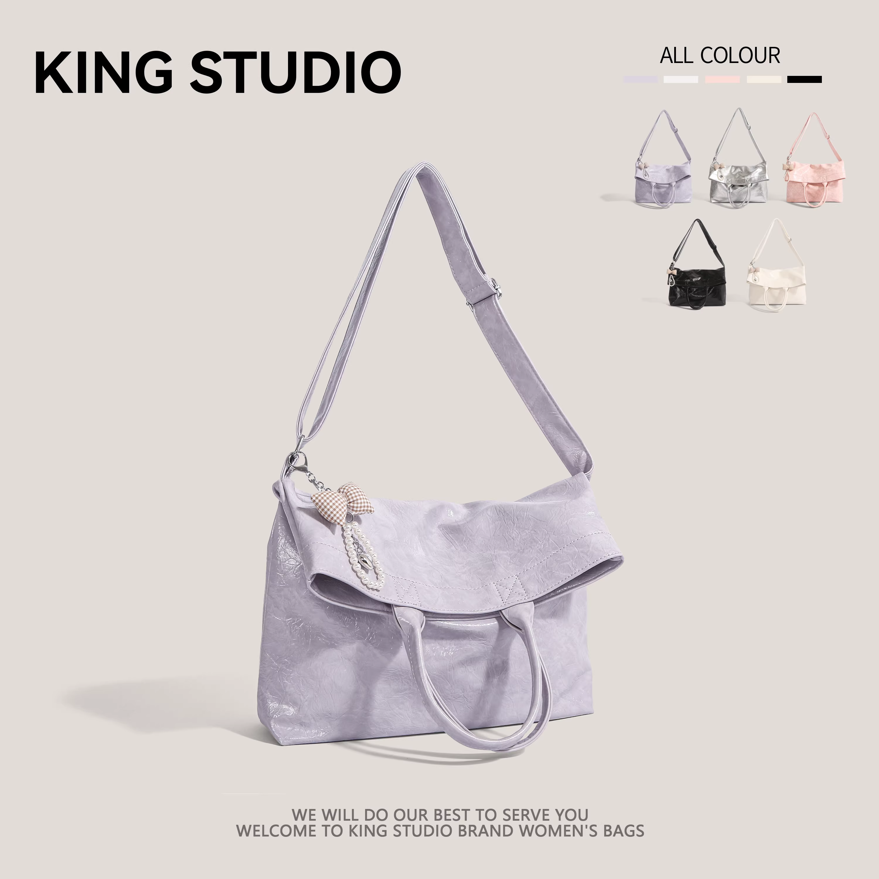 Túi xách đi làm cỡ lớn dành cho nữ, mẫu mới 2025, thời trang Hàn Quốc, đa năng, đeo vai, đeo chéo