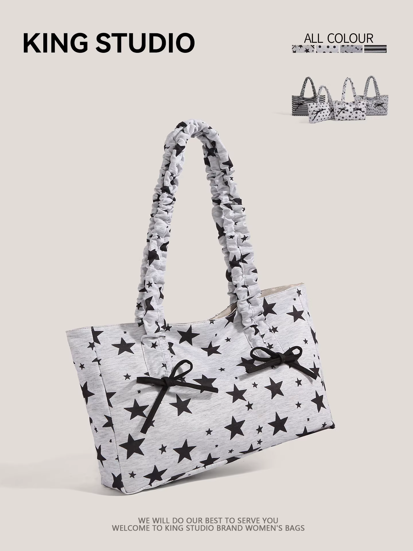 Túi xách nữ thiết kế độc đáo hình nơ, mẫu mới 2025, túi tote Hàn Quốc đa năng, dung tích lớn, chất liệu canvas