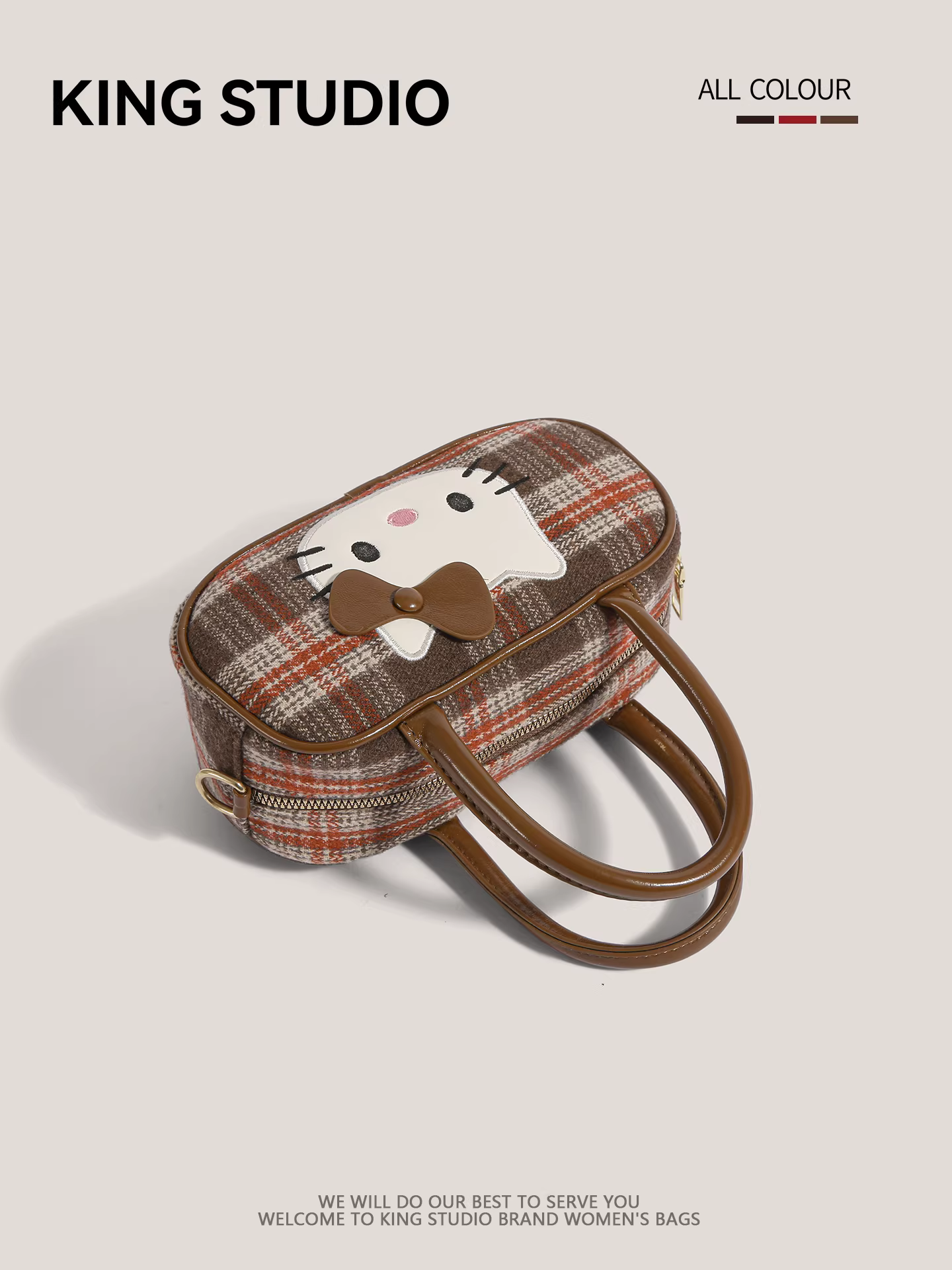 Túi xách Hello Kitty dễ thương dành cho nữ, mẫu mới 2025, thiết kế hoạt hình Hello Kitty độc đáo, đeo vai, đeo chéo