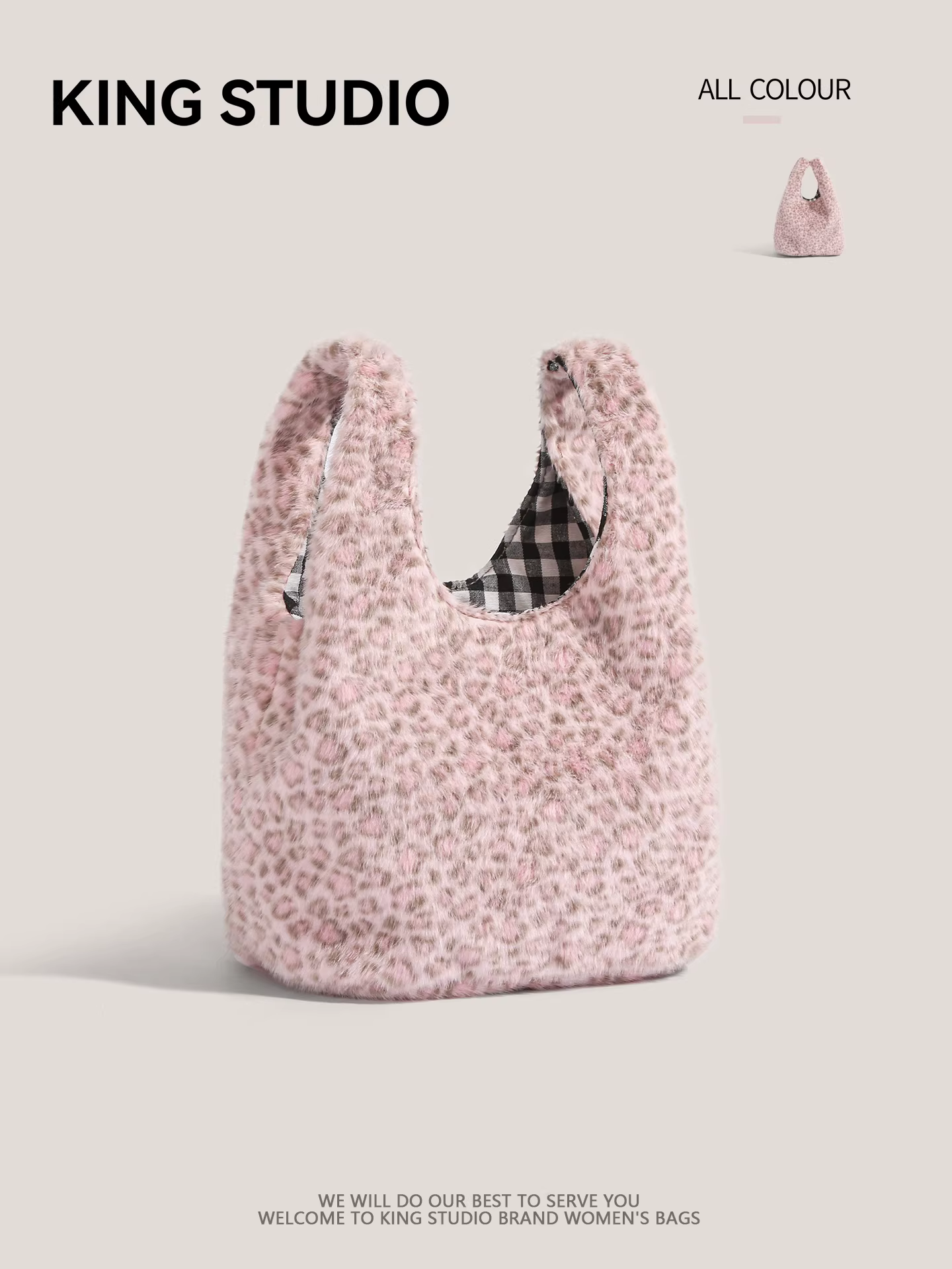 Túi xách in họa tiết da báo màu tím mùa thu đông, túi đeo tay thông thường bằng vải nhung mới, túi xách nhỏ dùng cho công việc và các buổi đi chơi.