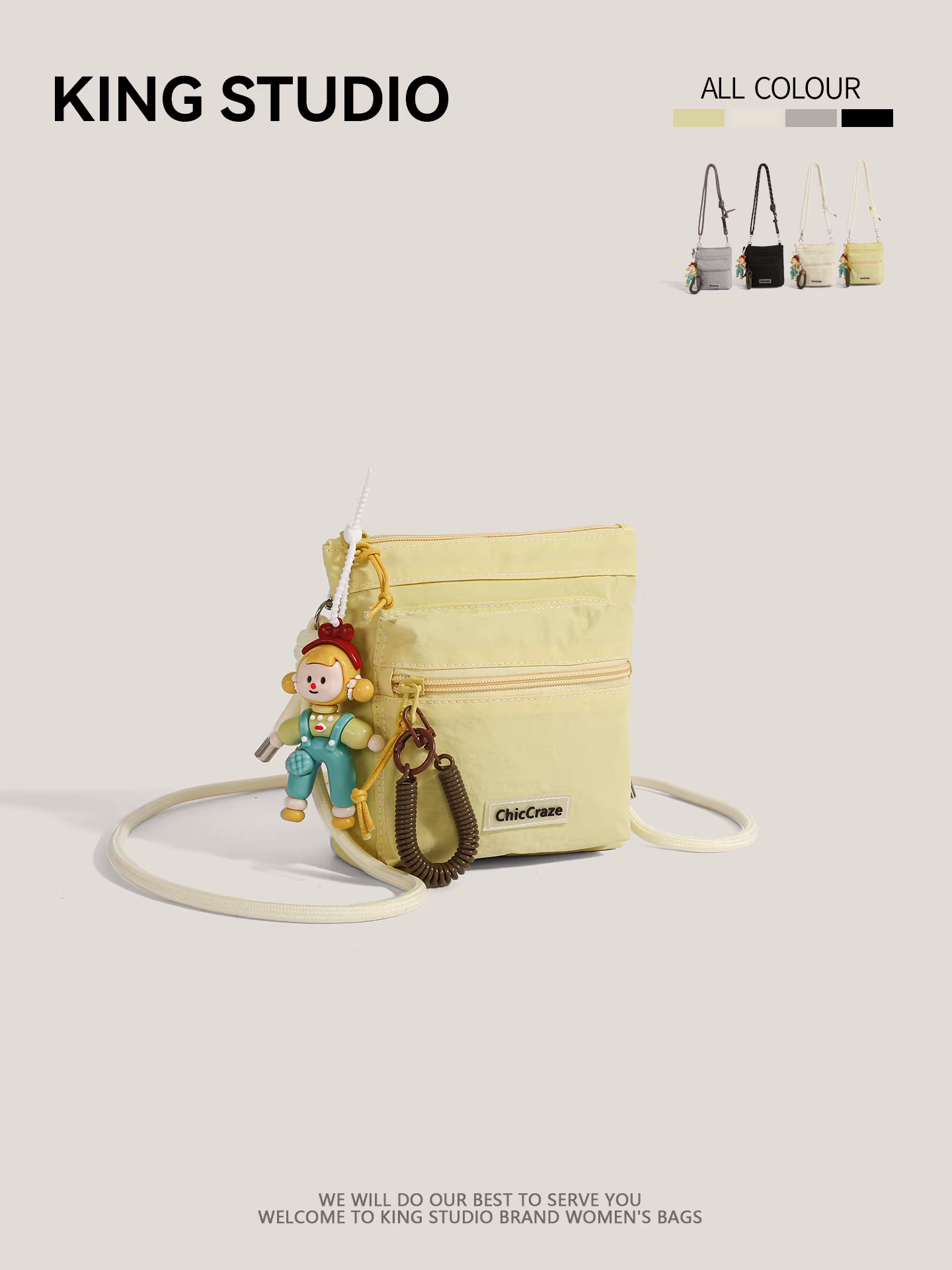 Túi đeo chéo nhỏ bằng nylon siêu hot mùa hè dành cho nữ 2025, kiểu dáng mới, nhẹ, đa năng, đựng điện thoại mini