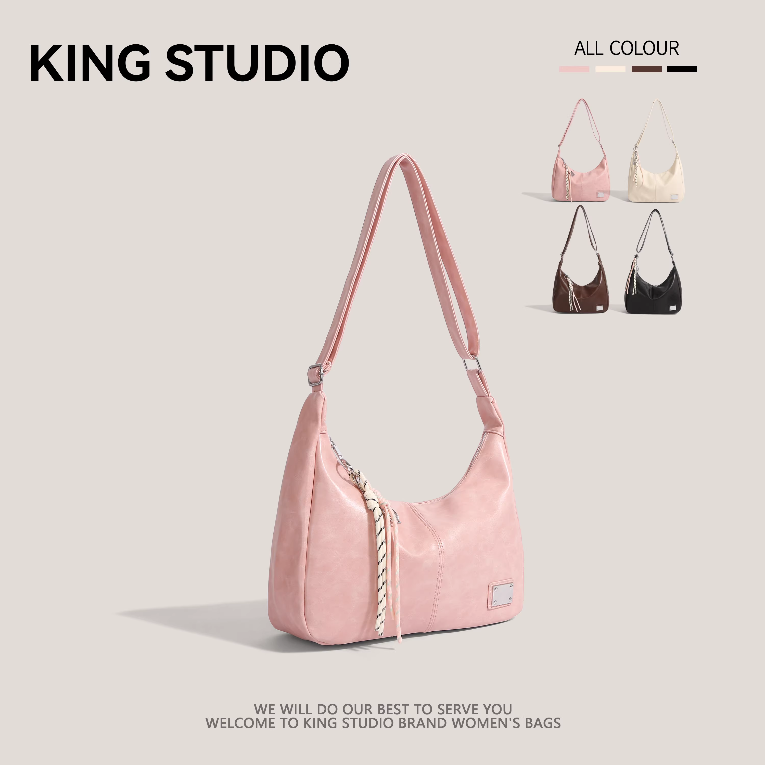 Túi đeo chéo nữ cỡ lớn thời trang xuân hè 2025, kiểu dáng đa năng, phong cách học sinh, đeo vai đơn