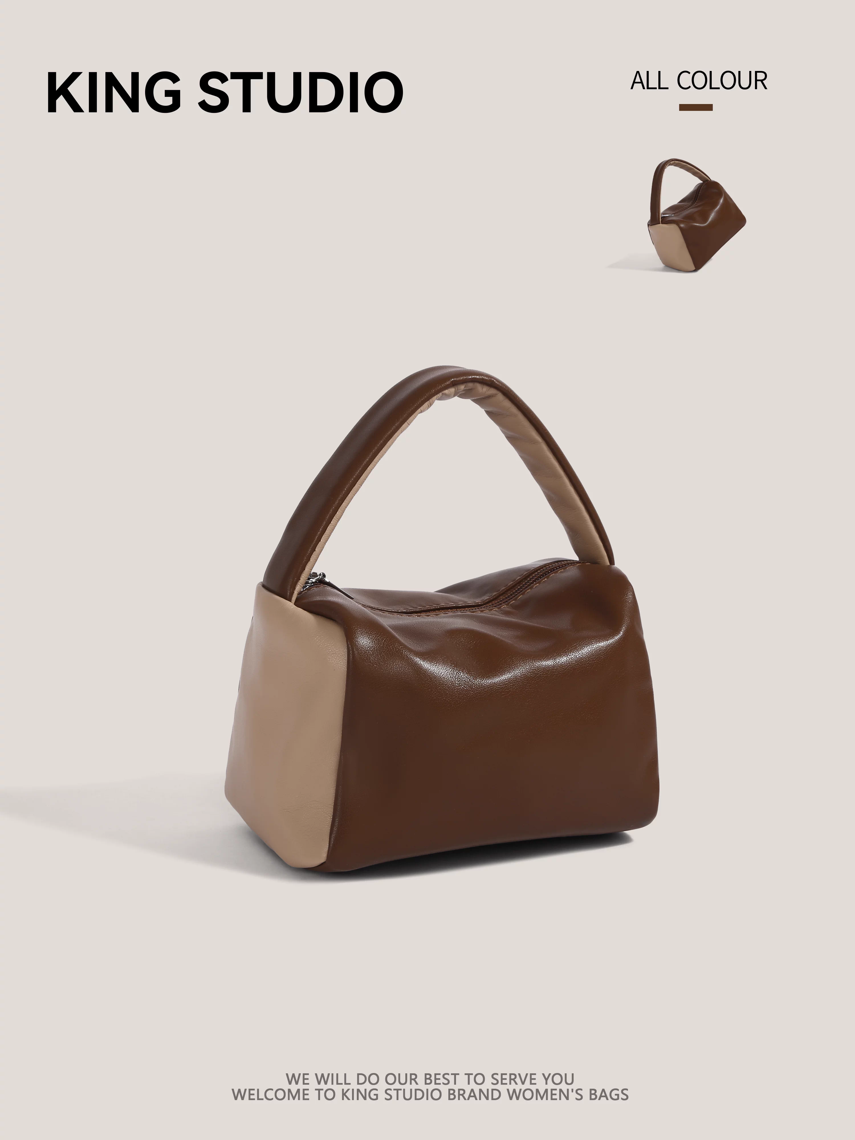 Túi xách nhỏ cầm tay phong cách retro dành cho nữ, mẫu mới thu đông 2025, chất liệu cao cấp, thiết kế độc đáo, thời trang và đơn giản.