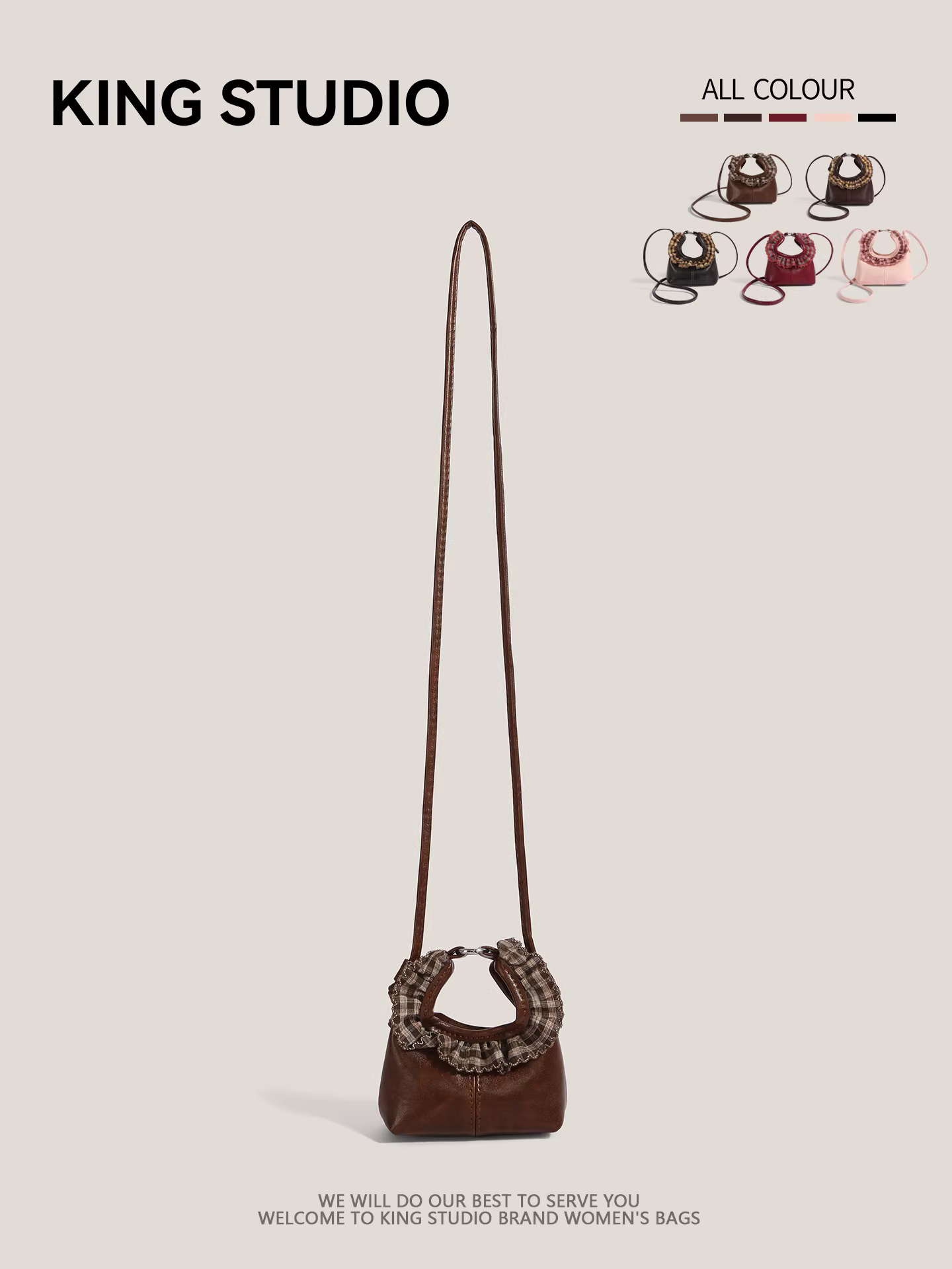 Túi bánh bao mini dễ thương dành cho nữ, mẫu mới thu đông 2025, phong cách retro đa năng, túi xách đeo vai đeo chéo độc đáo