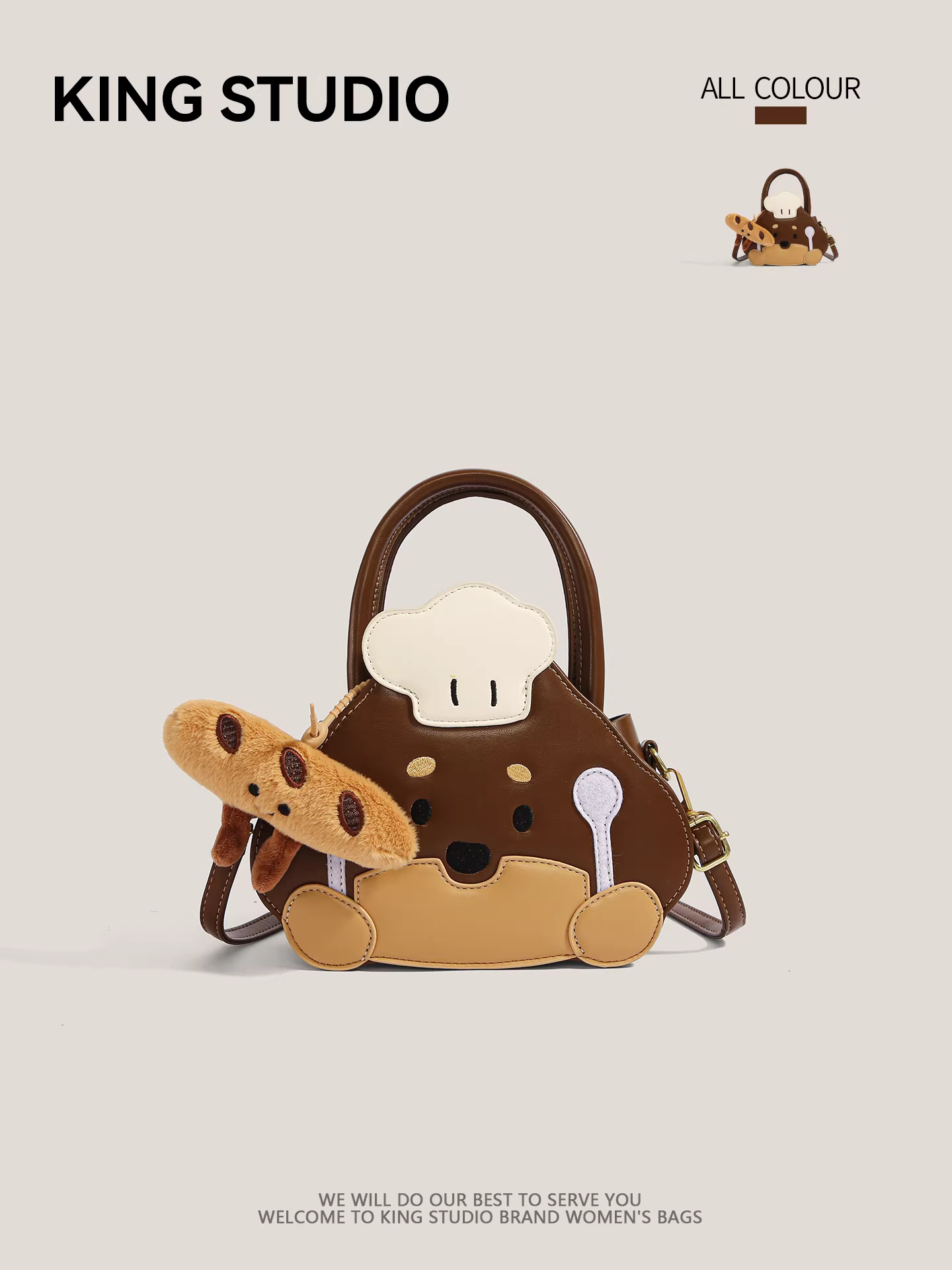 Túi xách hình chó con hoạt hình dễ thương dành cho nữ, mẫu mới thu đông 2025, thiết kế độc đáo thời thượng, đa năng, đeo vai, đeo chéo