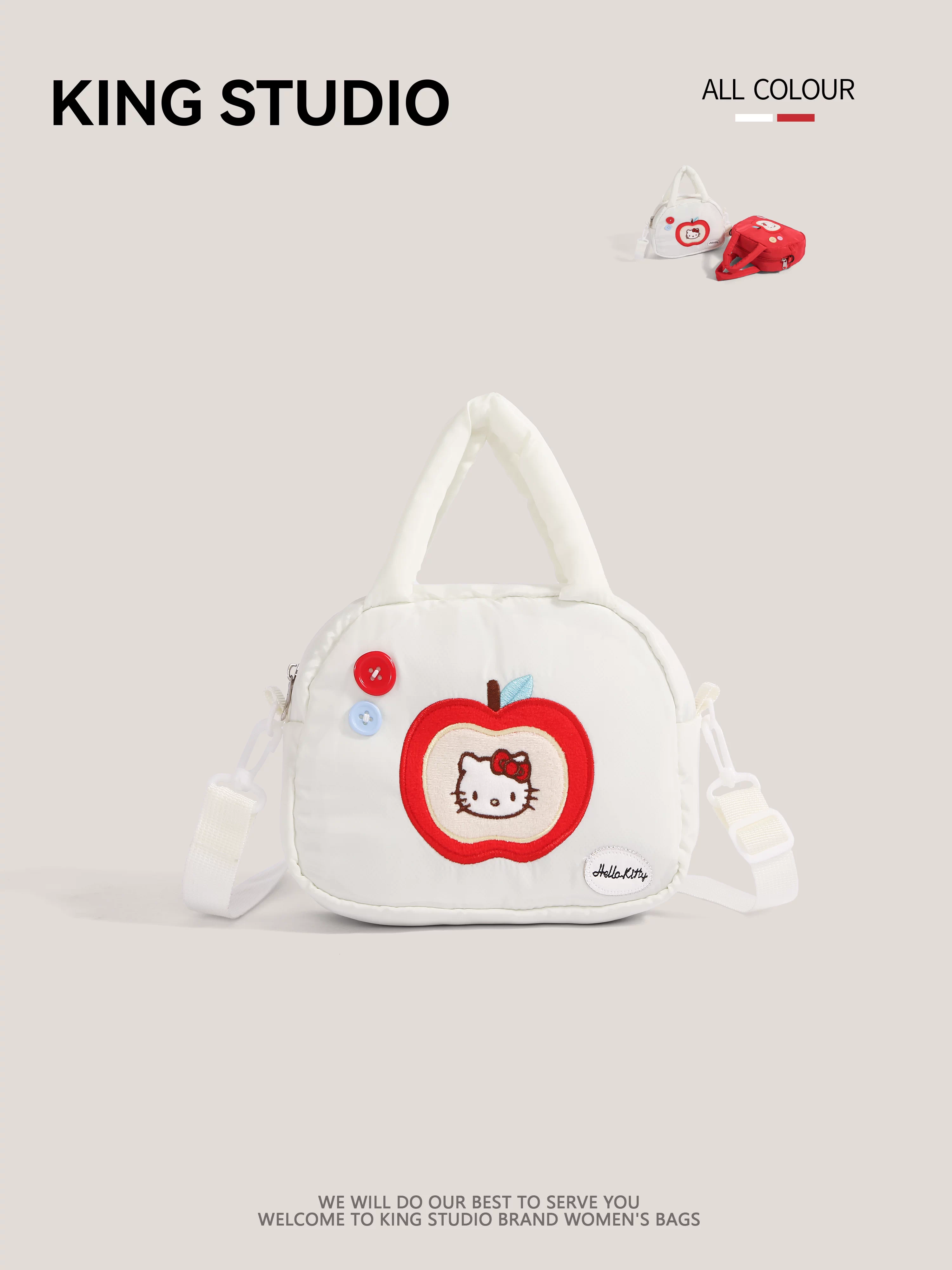 Túi xách Hello Kitty dễ thương dành cho nữ, mẫu mới 2025, túi đeo chéo hoạt hình Hello Kitty, túi đựng đồ