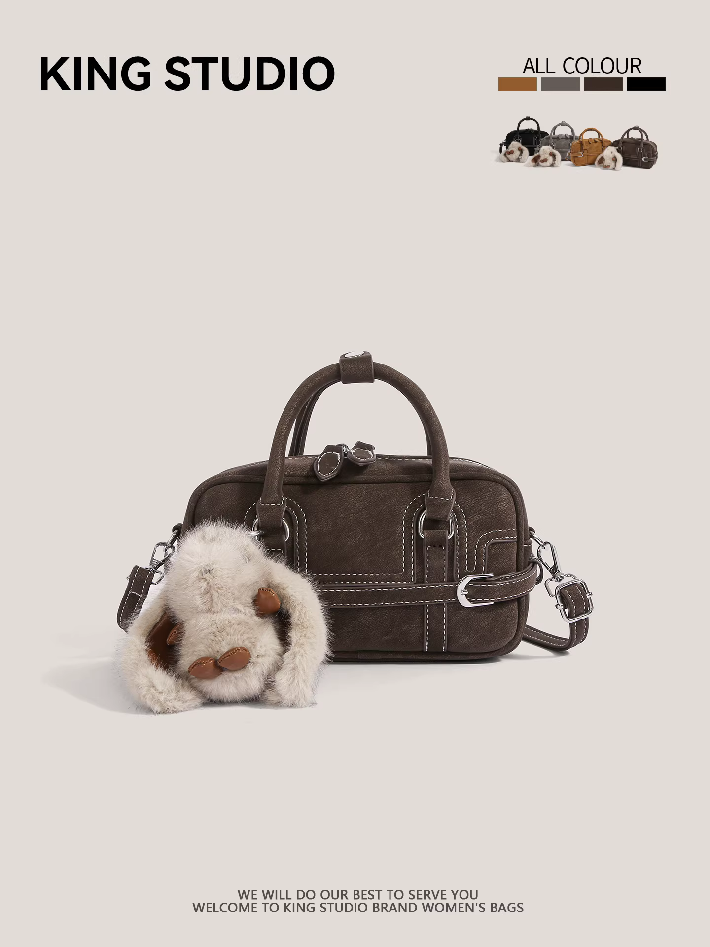 Túi bowling retro mờ kiểu dáng độc đáo dành cho nữ, mẫu mới 2026, túi gối cao cấp thời trang đa năng đeo vai đeo chéo