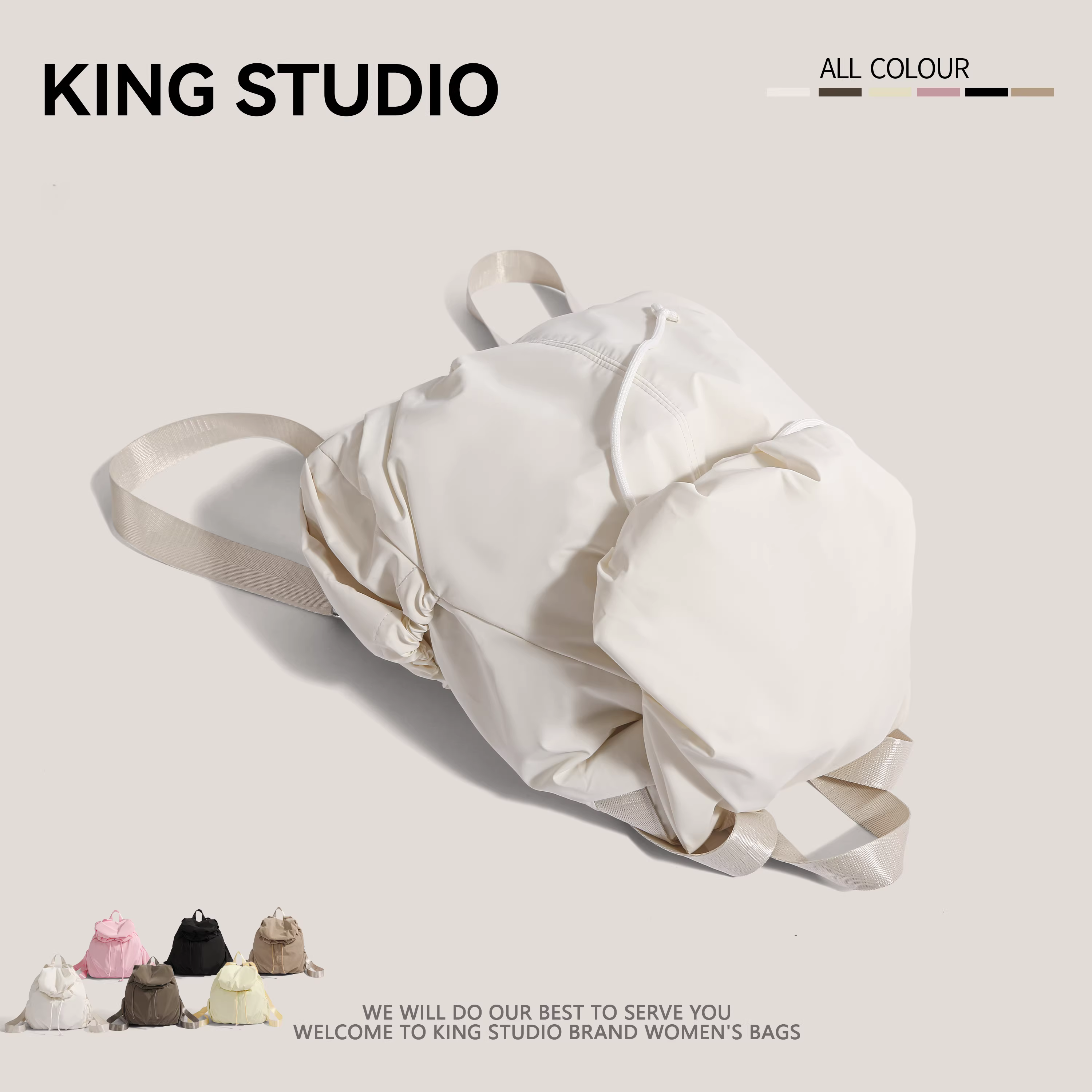 Ba lô xếp ly kiểu phồng độc đáo dành cho nữ, mẫu mới 2025, thời trang đa năng, phù hợp cho sinh viên, đi làm, đi học, du lịch