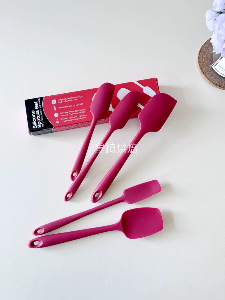 Dụng cụ làm bánh bằng silicon mềm tích hợp, chất liệu an toàn thực phẩm, chịu nhiệt cao, dùng trong gia đình, dụng cụ trộn kem, dụng cụ phết bánh