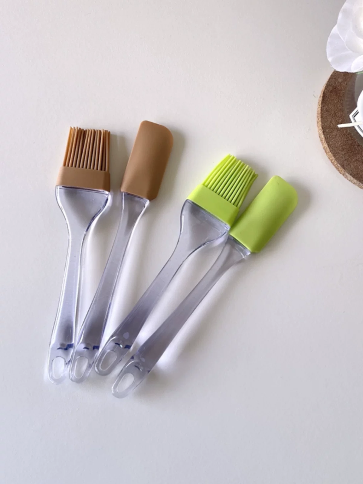 Bộ dụng cụ làm bánh bằng silicon: thìa, cọ, cọ dầu, thìa kem, chịu nhiệt độ cao 220 độ