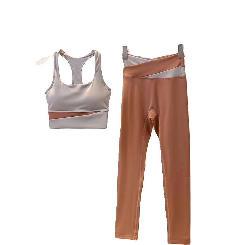 Bộ đồ tập yoga cao cấp dành cho nữ, quần dài nâng mông cạp cao, áo ba lỗ thể thao nhanh khô thời trang, quần yoga.