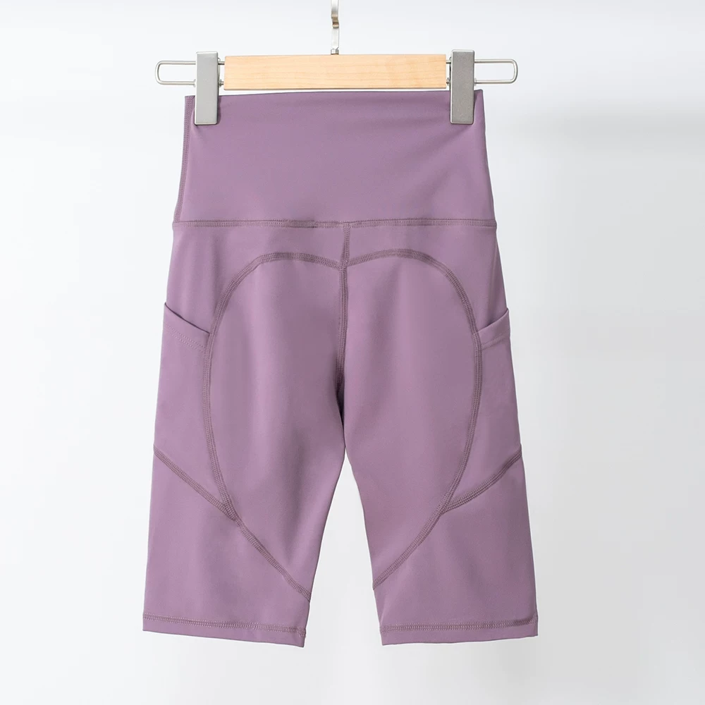 Quần short thể thao, quần tập gym năm phần, phong cách Âu Mỹ, nâng mông đào, co giãn, ôm sát, nhanh khô, quần short yoga chạy bộ cạp cao dành cho nữ.