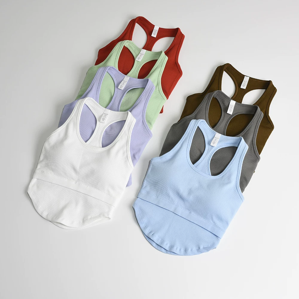 Áo ngực thể thao, áo ngực chạy bộ chống sốc cường độ cao, áo ngực yoga kiểu vest mặc ngoài, áo ngực định hình và nâng đỡ làm đẹp lưng.