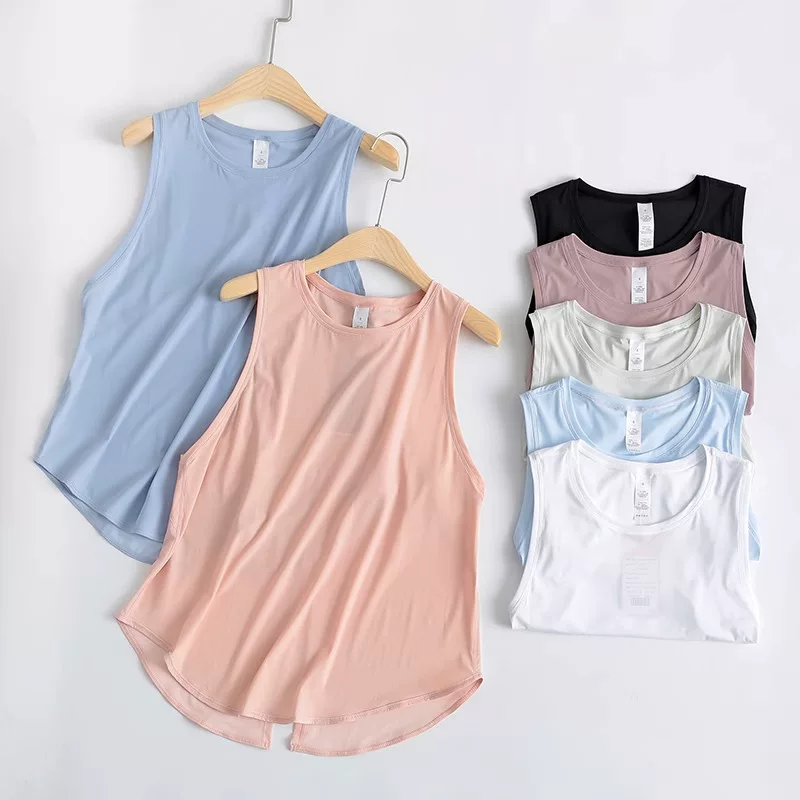 Áo vest thể thao rộng rãi dành cho nữ, áo khoác không tay, trang phục tập yoga mỏng nhanh khô, áo chạy bộ và tập thể dục mùa hè để mặc ngoài.