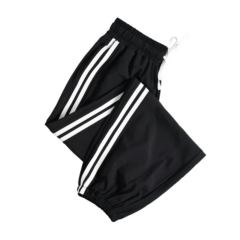Quần jogger nữ dáng rộng, kiểu mới, giúp thon gọn vóc dáng, quần tập yoga cao cấp phối màu sọc.