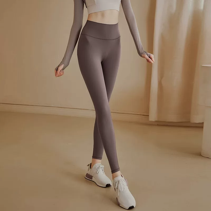Quần tập yoga cạp cao dành cho nữ, quần legging co giãn nâng mông, quần thể thao, quần chạy bộ, quần dài, không có đường may lộ liễu.
