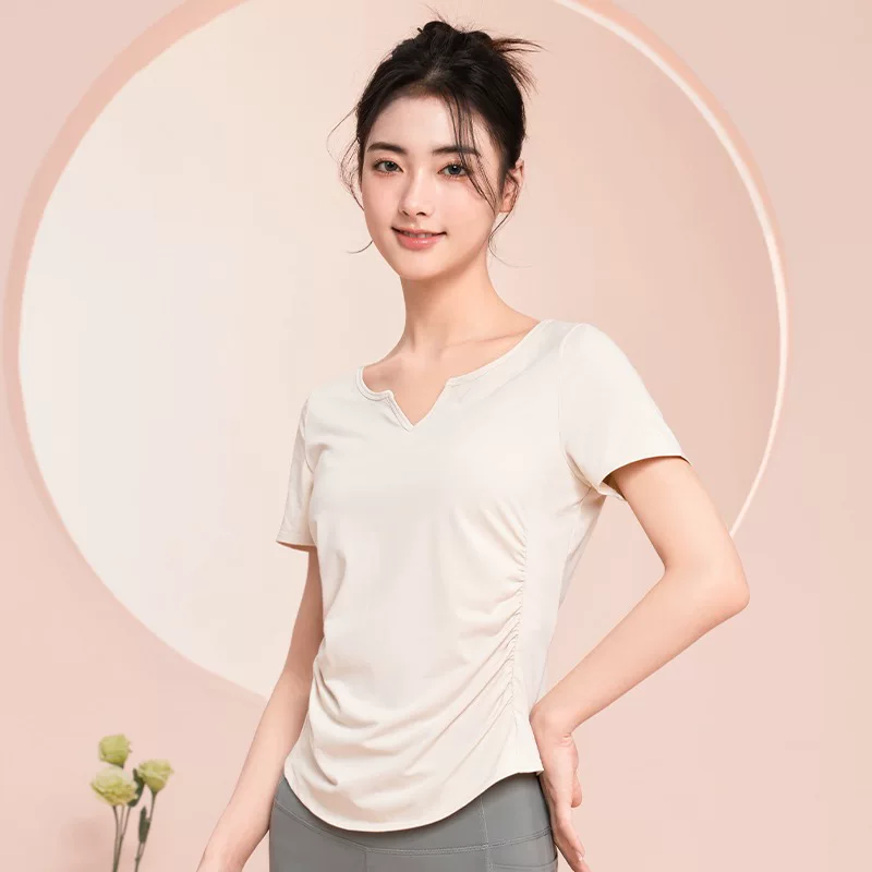 Áo tập yoga nhanh khô dành cho nữ, chạy bộ, tập thể dục, tập luyện chuyên nghiệp, áo thun thể thao, thời trang, ôm sát, thoải mái, tay ngắn cao cấp