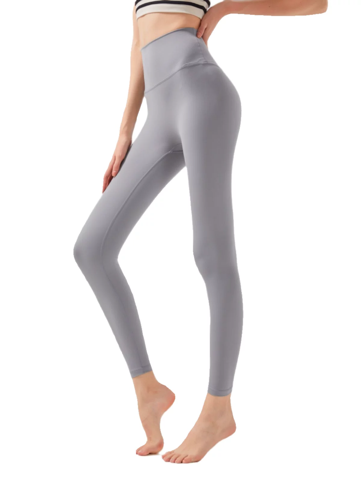Quần tập yoga cho nữ, cạp cao, nâng mông, liền mạch, thoáng khí, ôm sát, thích hợp cho cắm trại, đạp xe và tập thể dục.