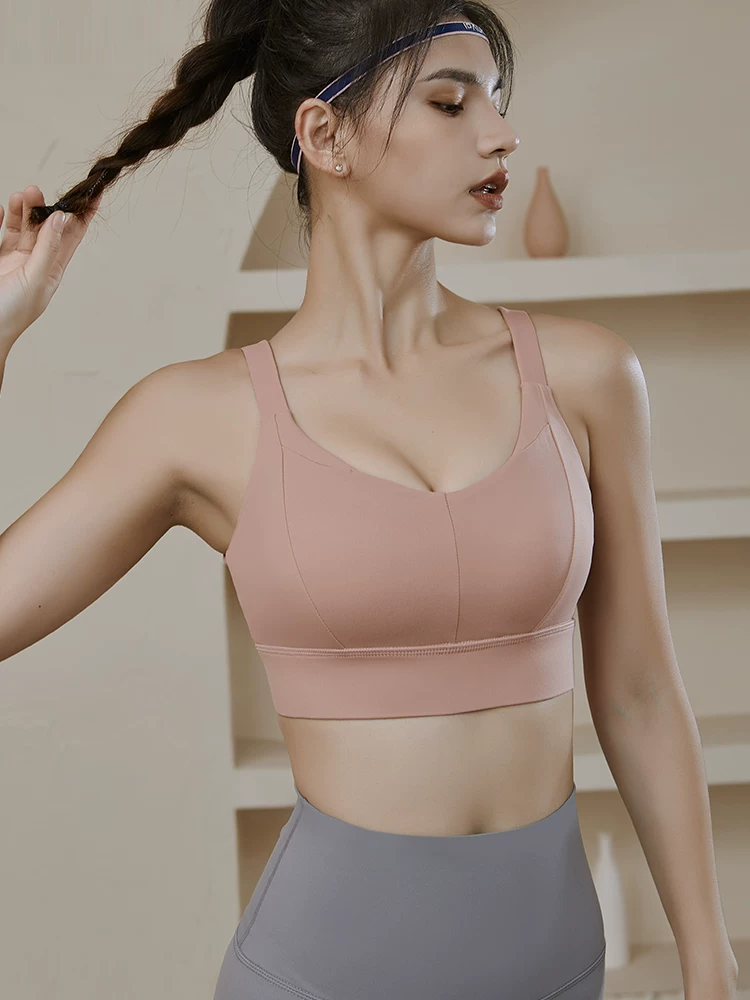 Áo ngực thể thao dành cho nữ, áo tập thể dục cường độ cao, áo tập yoga chống sốc kiểu vest, áo ngực chống chảy xệ kiểu vest