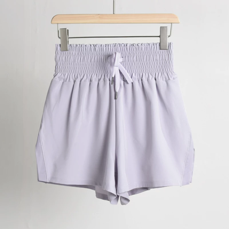 Quần short thể thao rộng rãi, thoải mái dành cho nữ, quần short tập yoga nhanh khô, quần short tập thể dục ngoài trời hai trong một chống lộ hàng.