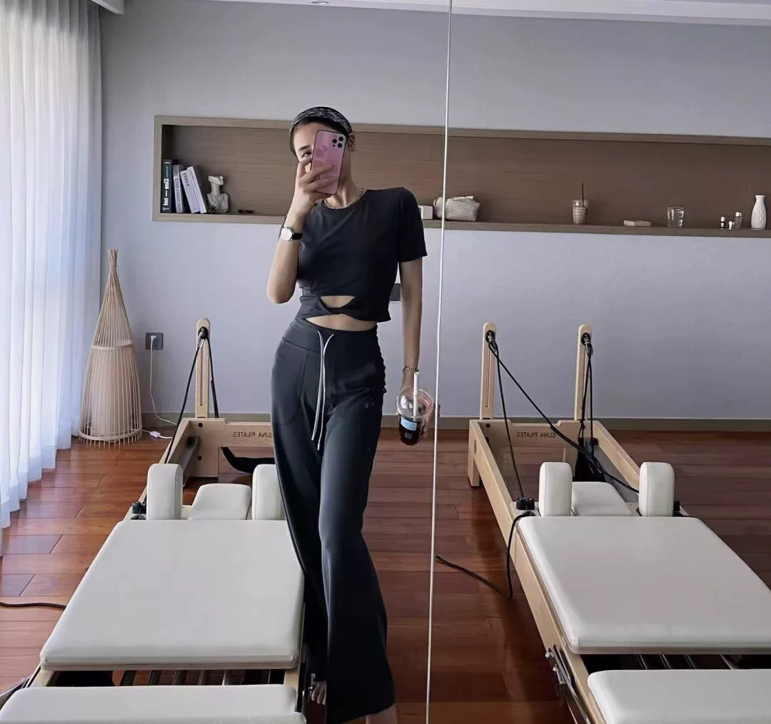 Quần yoga ống đứng kiểu thiết kế thời trang có dây rút, cạp cao, dáng rộng, quần ống rộng vừa phải dành cho nữ, quần dài chạm sàn 2023.
