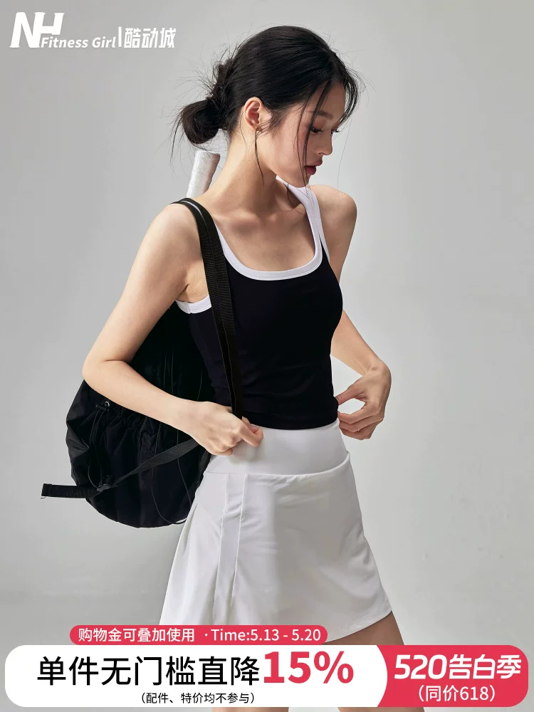 Áo vest thể thao dành cho nữ có đệm ngực, áo lót chạy bộ chống sốc, áo tập yoga Pilates không tay thoáng khí