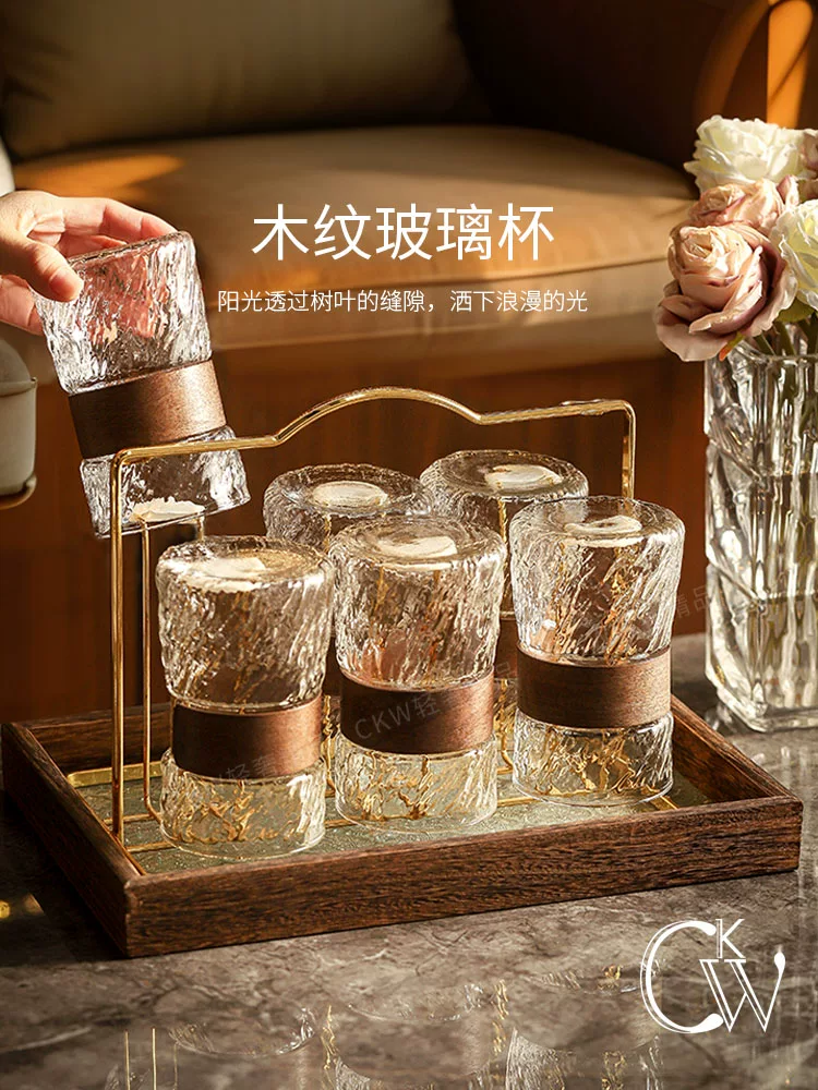 Bộ cốc thủy tinh CKW, cốc bia, đồ dùng gia đình, phục vụ khách, cốc chịu nhiệt, cao cấp, dung tích lớn, ấm nước, tách trà