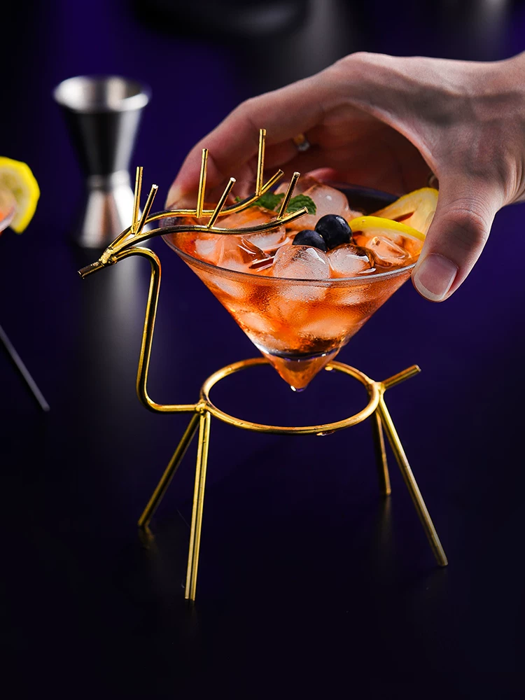 Ly cocktail sáng tạo kiểu dáng Fawn, ly thủy tinh phong cách ins, ly uống rượu mạnh, nước giải khát, ly nước ép, ly rượu whisky dùng trong quán bar