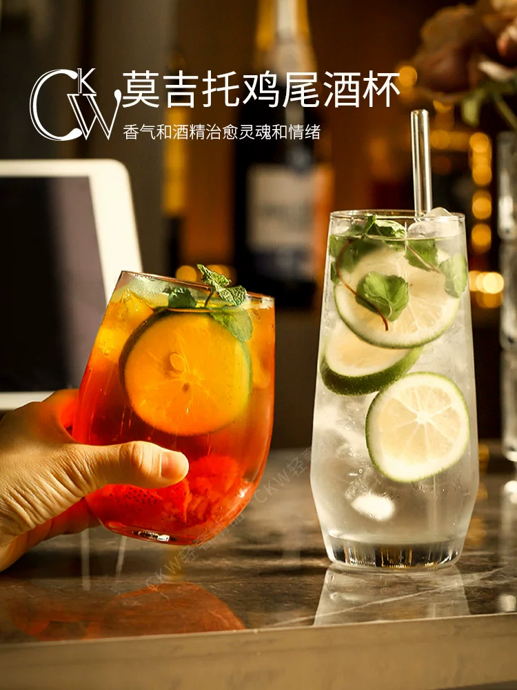 Ly cocktail CKW mojito, ly nước ép cocktail cao cấp, ly nước thủy tinh trong suốt dùng trong gia đình
