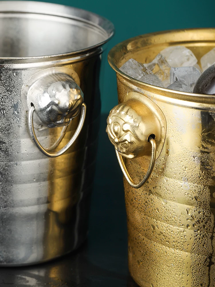 Thùng đá inox dùng cho thương mại, thùng đá thời trang và phong cách dành cho quán bar và KTV, thùng đựng rượu sâm banh, có nhiều kích cỡ khác nhau, thùng đá khô 1 lít.