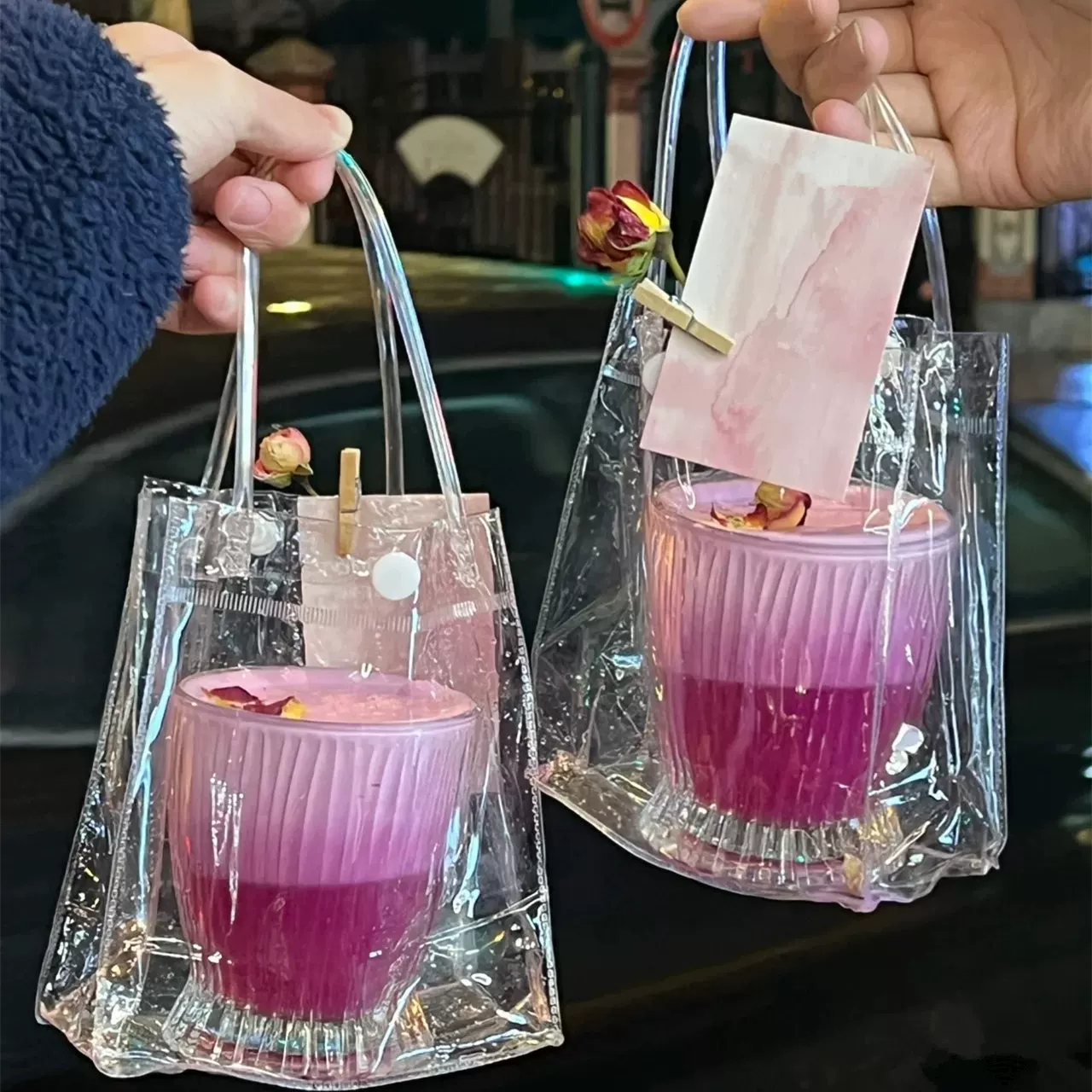 Ly thủy tinh kiểu Instagram, ly uống nước lạnh thời thượng cao cấp, ly cà phê ăn sáng, ly nước chanh nhà hàng, ly cocktail