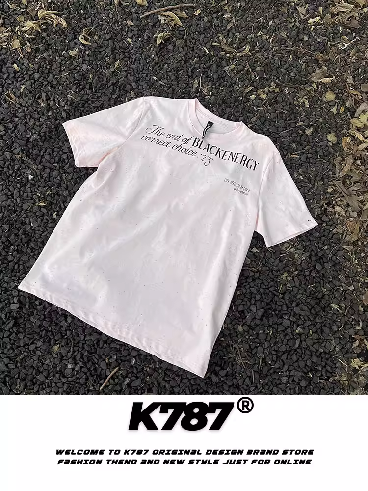 Áo thun ngắn tay in họa tiết phong cách retro Mỹ K787 dành cho nữ, kiểu dáng năng động, đa năng, thời trang đường phố, thương hiệu Cleanfit.