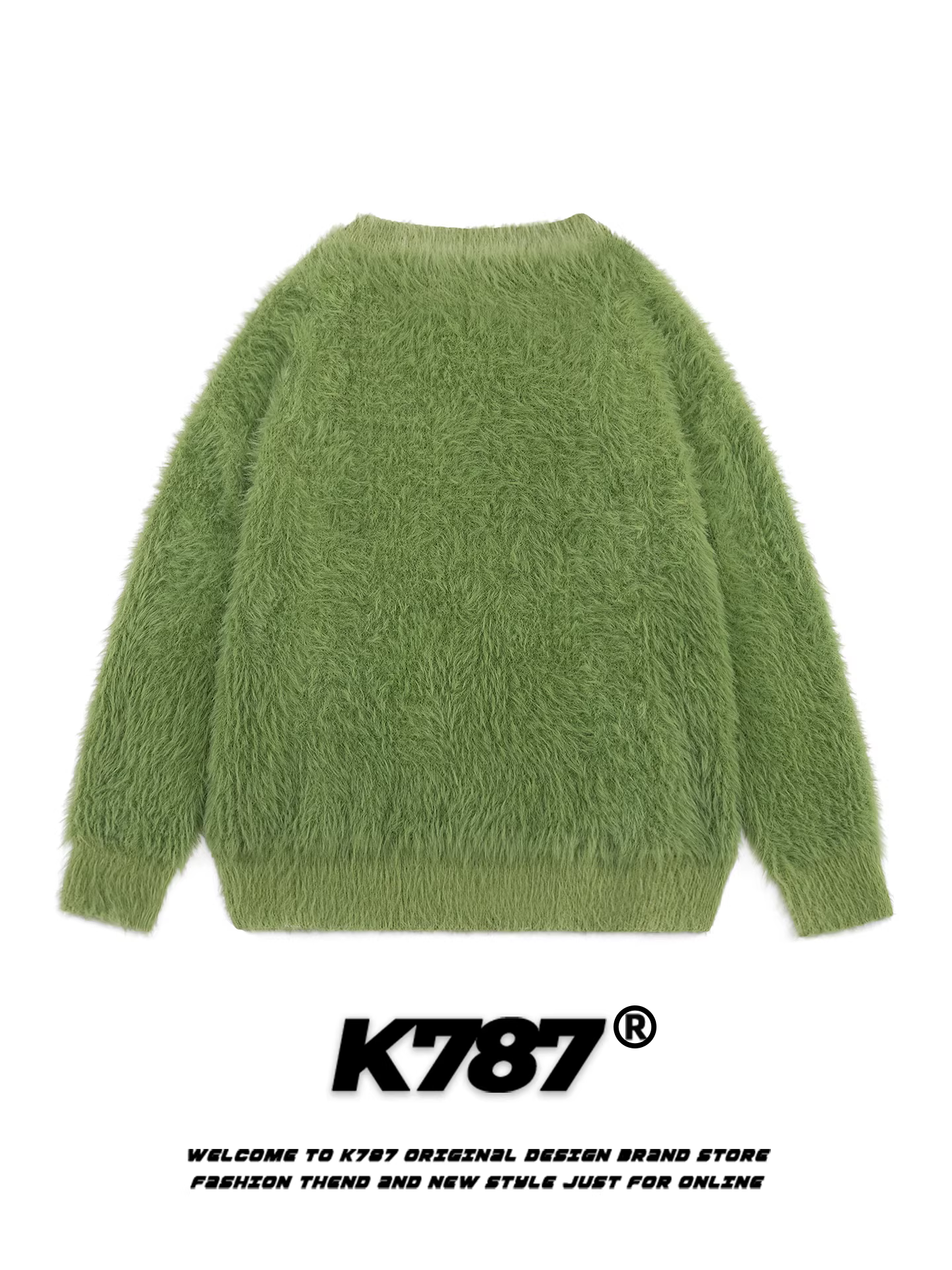 Áo len chui đầu kiểu Mỹ cổ điển dễ thương K787 dành cho nữ, màu xanh bơ, mềm mại và trẻ trung, kiểu dáng giản dị.