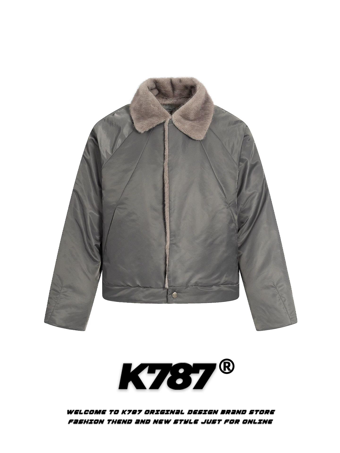 Áo khoác cotton cổ điển kiểu Mỹ K787 dành cho nam và nữ, áo khoác cotton thương hiệu hợp thời trang mùa đông rộng rãi và ấm áp