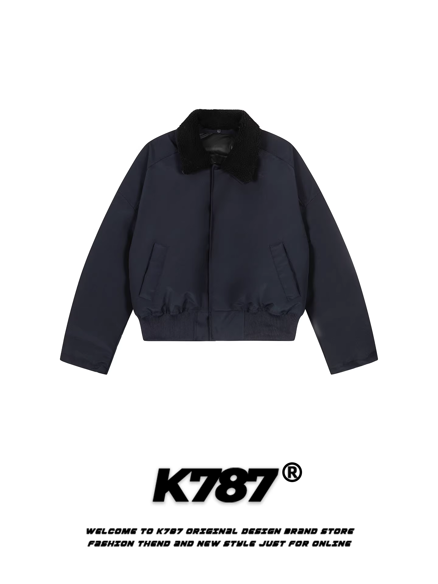 Áo khoác cotton cổ điển kiểu Mỹ K787 dành cho nam và nữ, dáng rộng, dày dặn, ấm áp, kiểu phi công, thích hợp cho mùa đông.