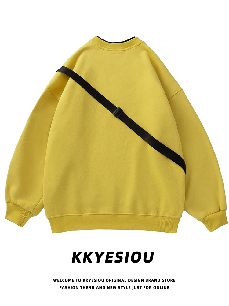 Ba lô hình gấu phong cách KKyesiou dopamine, áo sweatshirt cặp đôi phong cách đại học, áo nỉ unisex rộng rãi