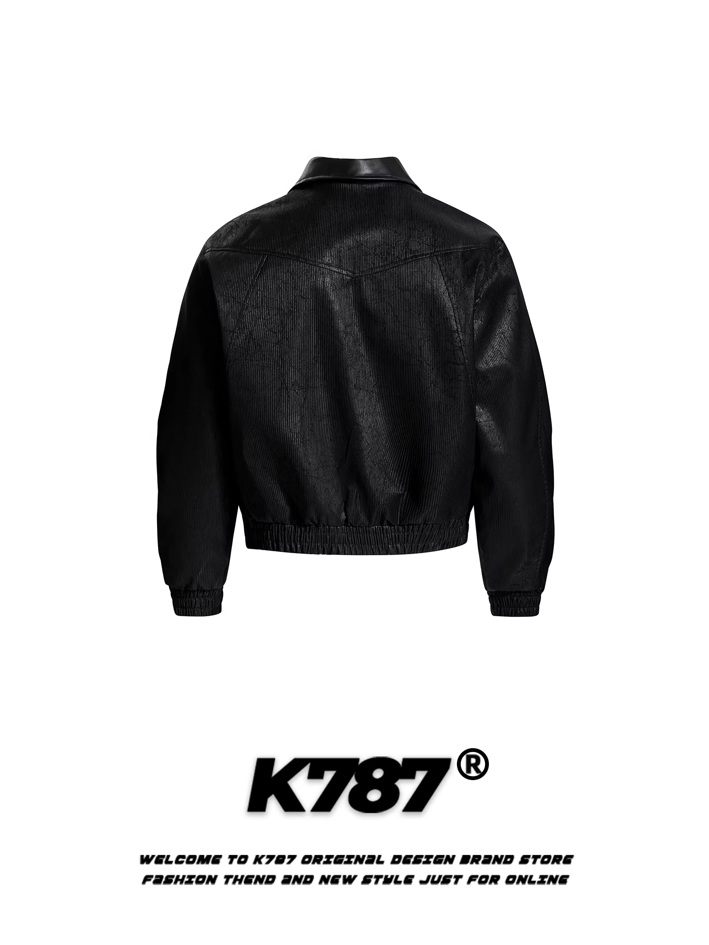 Áo khoác da PU phối màu kiểu Mỹ cổ điển K787, unisex, phong cách đường phố, áo khoác biker cá tính, áo đôi thời thượng