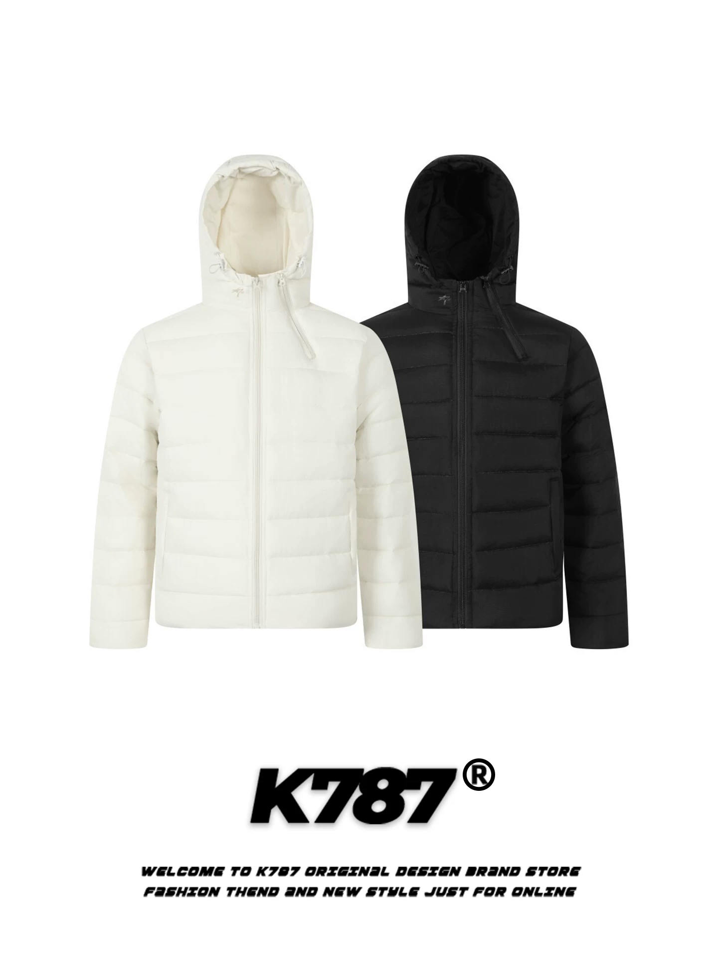Áo khoác cotton có mũ trùm đầu kiểu Mỹ K787 dành cho nam và nữ, ấm áp, nhẹ, áo khoác phao dày dặn dành cho cặp đôi mùa đông.