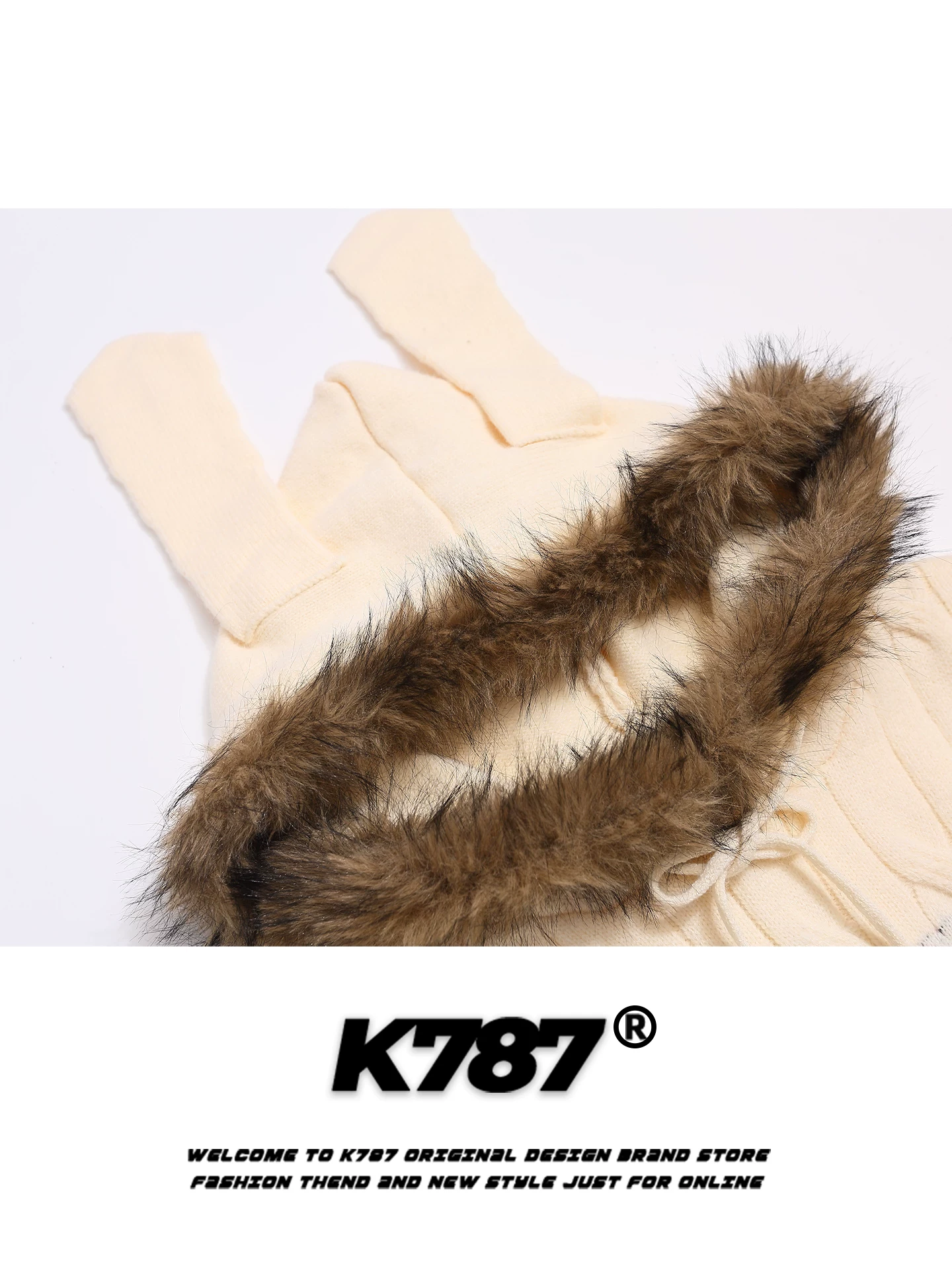 K787 Áo len có mũ trùm đầu cổ lông cổ điển kiểu Mỹ có tai thỏ dễ thương dành cho nữ, mềm mại và trẻ trung, phong cách giản dị và lười biếng