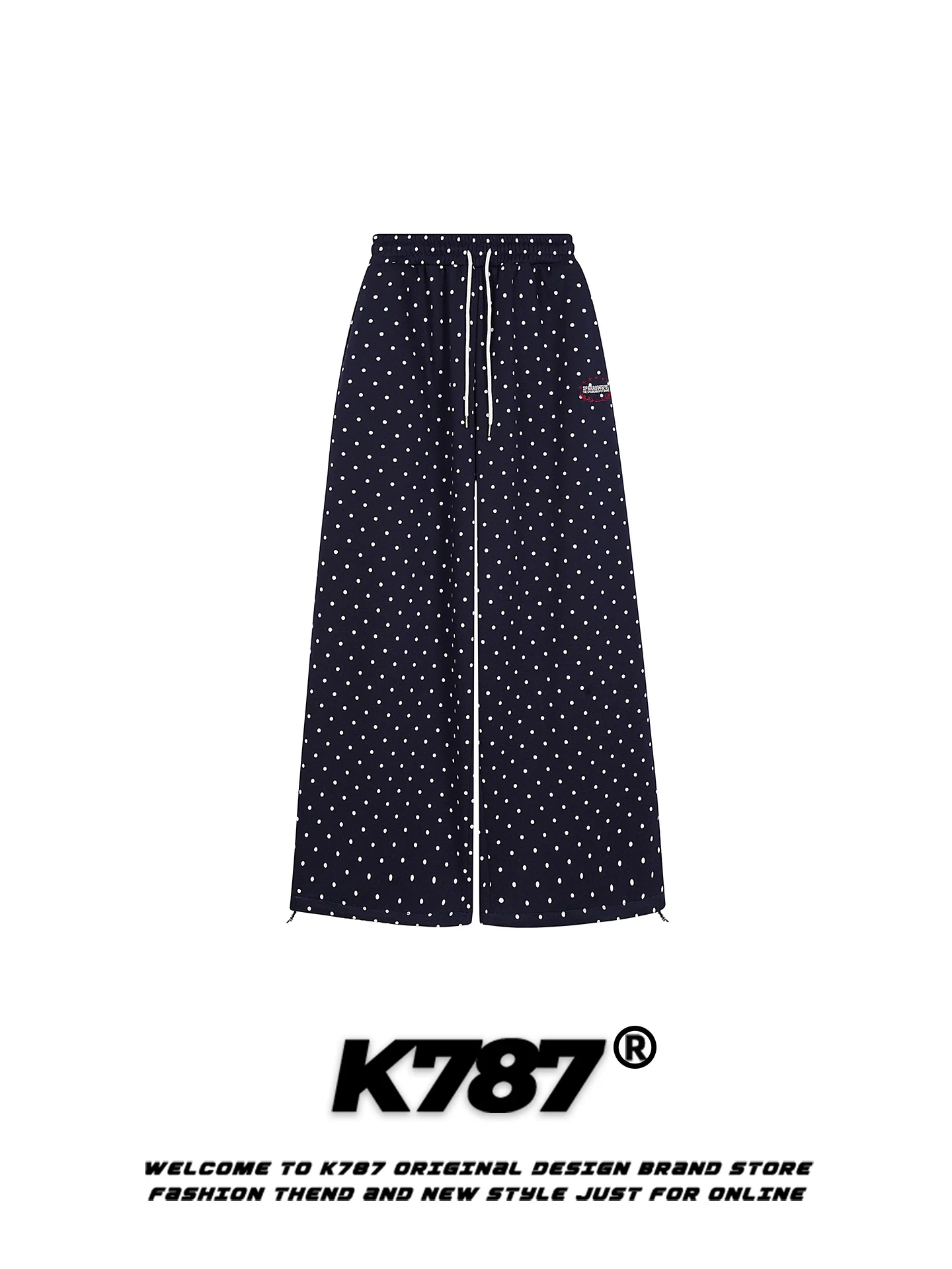 K787 Quần thường ngày có dây rút kiểu Mỹ cổ điển dành cho nam và nữ, dáng rộng, tôn dáng, lót lông cừu, ấm áp, ống thẳng, quần ống rộng lưng cao