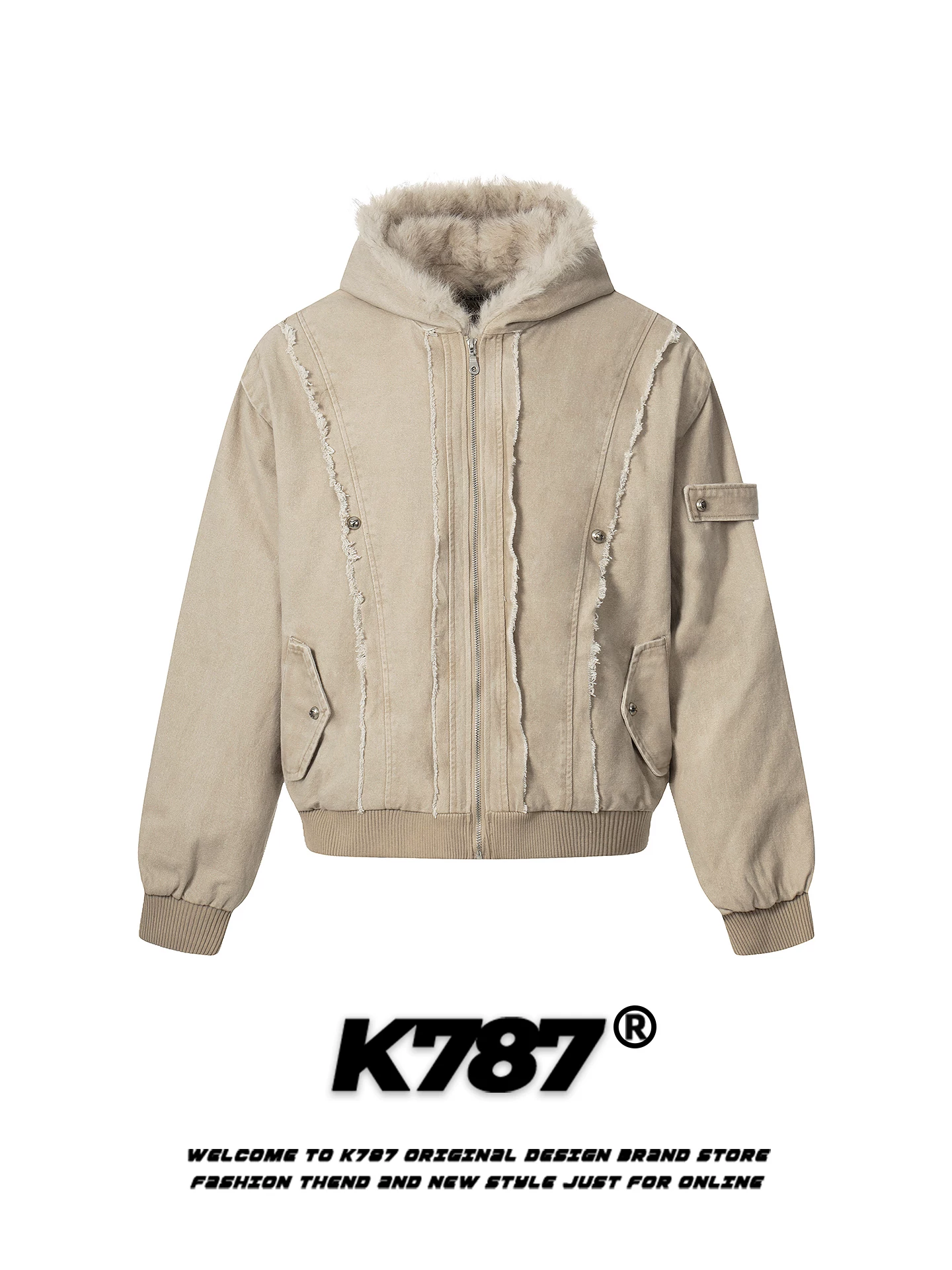 Áo khoác kiểu Mỹ cổ điển K787, thời trang, phong cách retro, chất liệu cotton, dành cho nam và nữ, áo đôi, áo khoác cotton phong cách vintage.